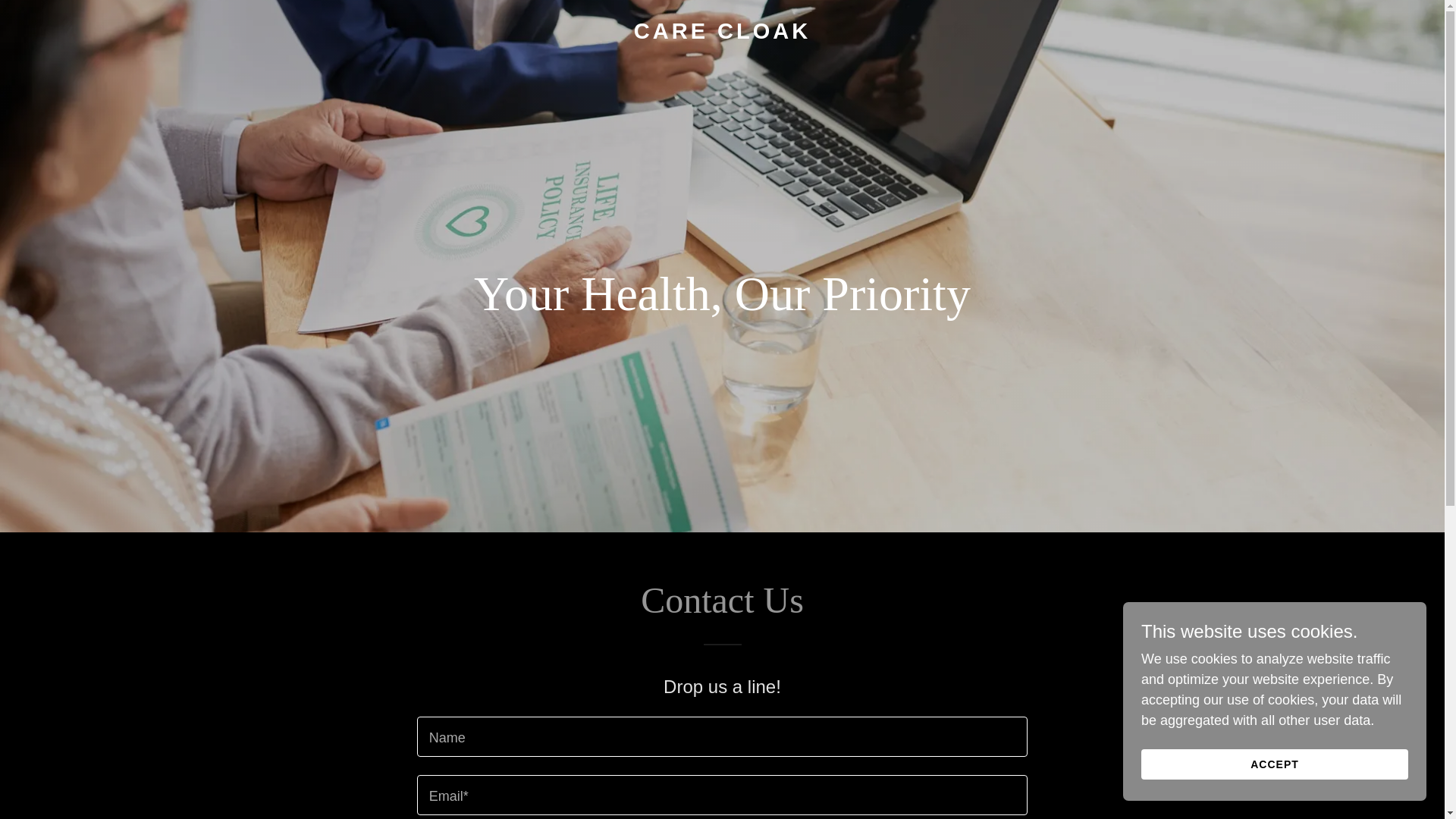 website screenshot of https://carecloak.ai/