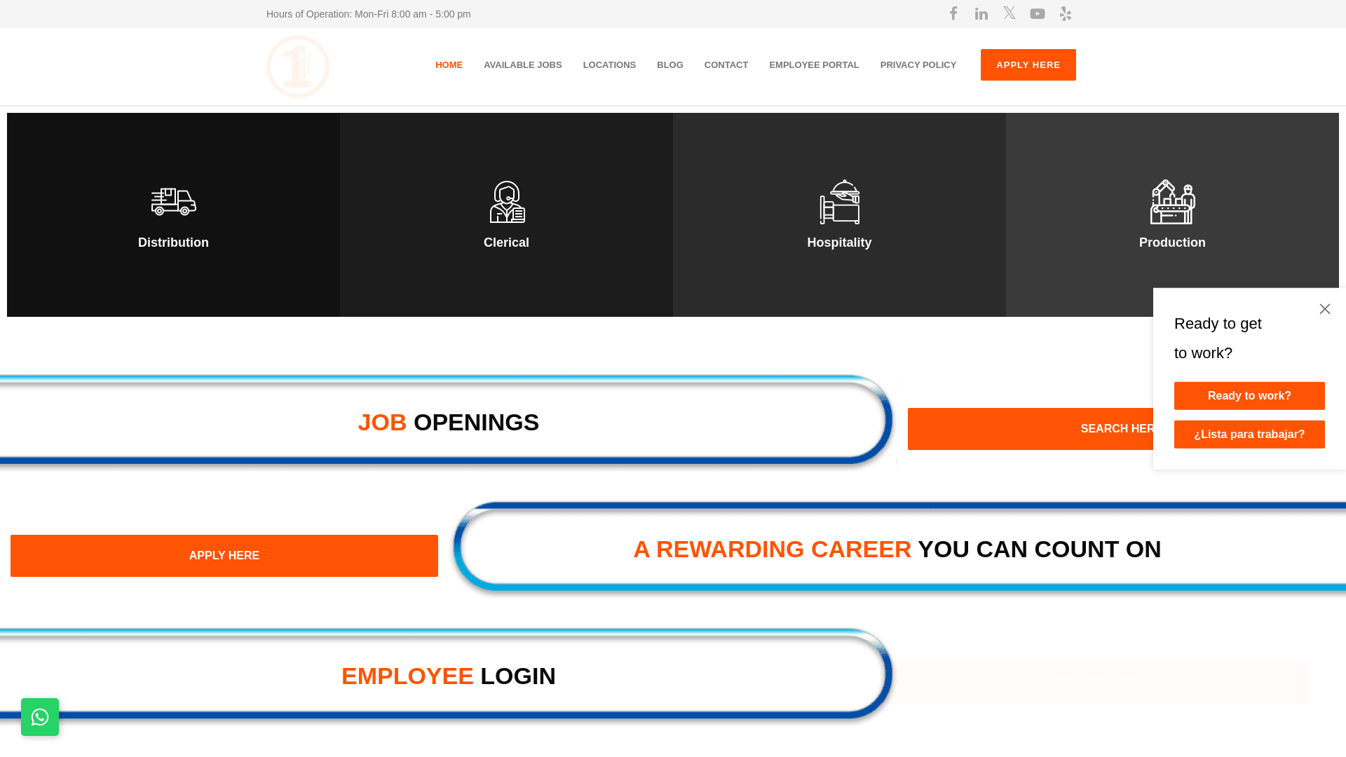 website screenshot of https://newbostonselectstaffing.com/