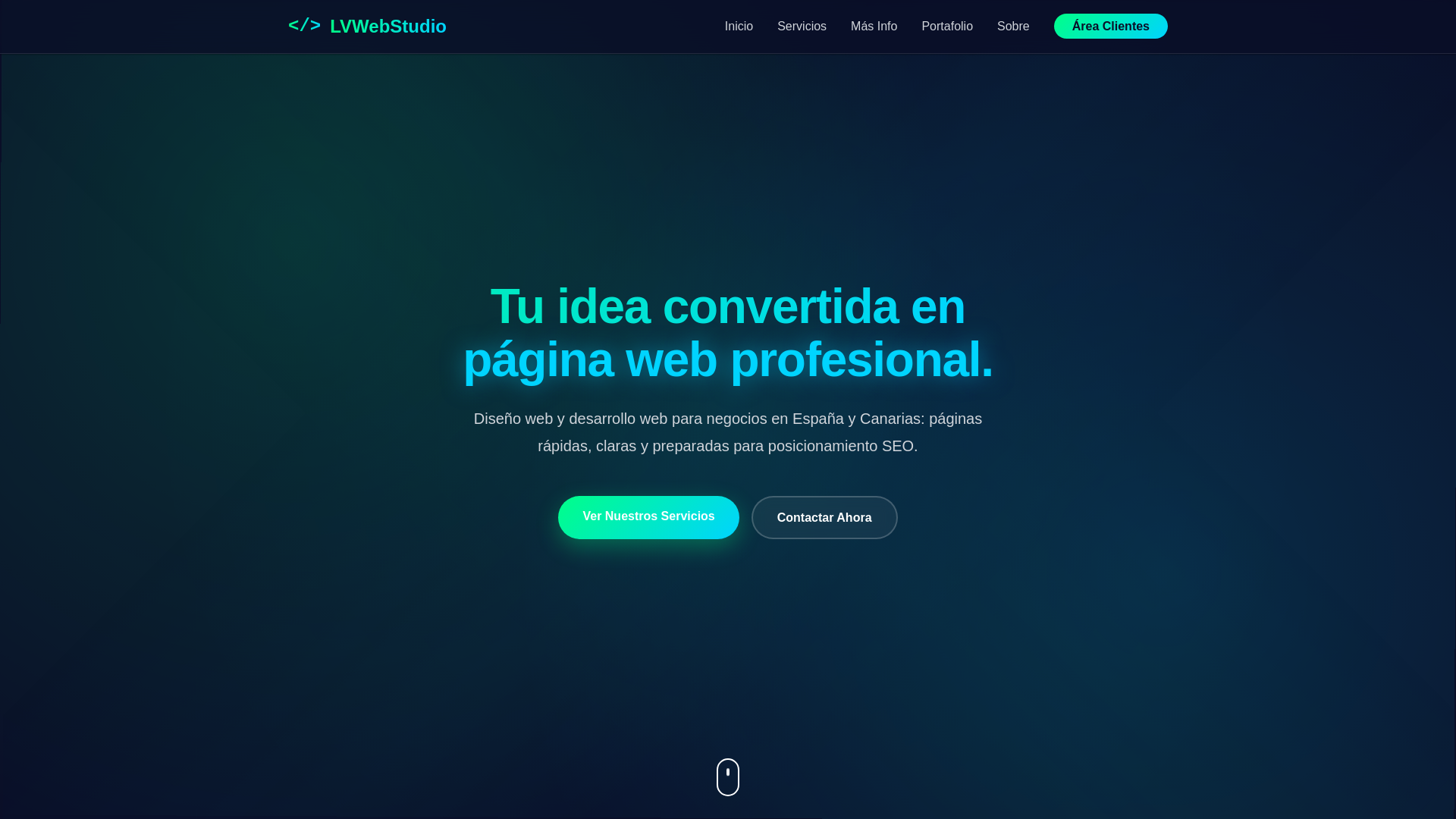 website screenshot of https://lvwebstudio.dev/