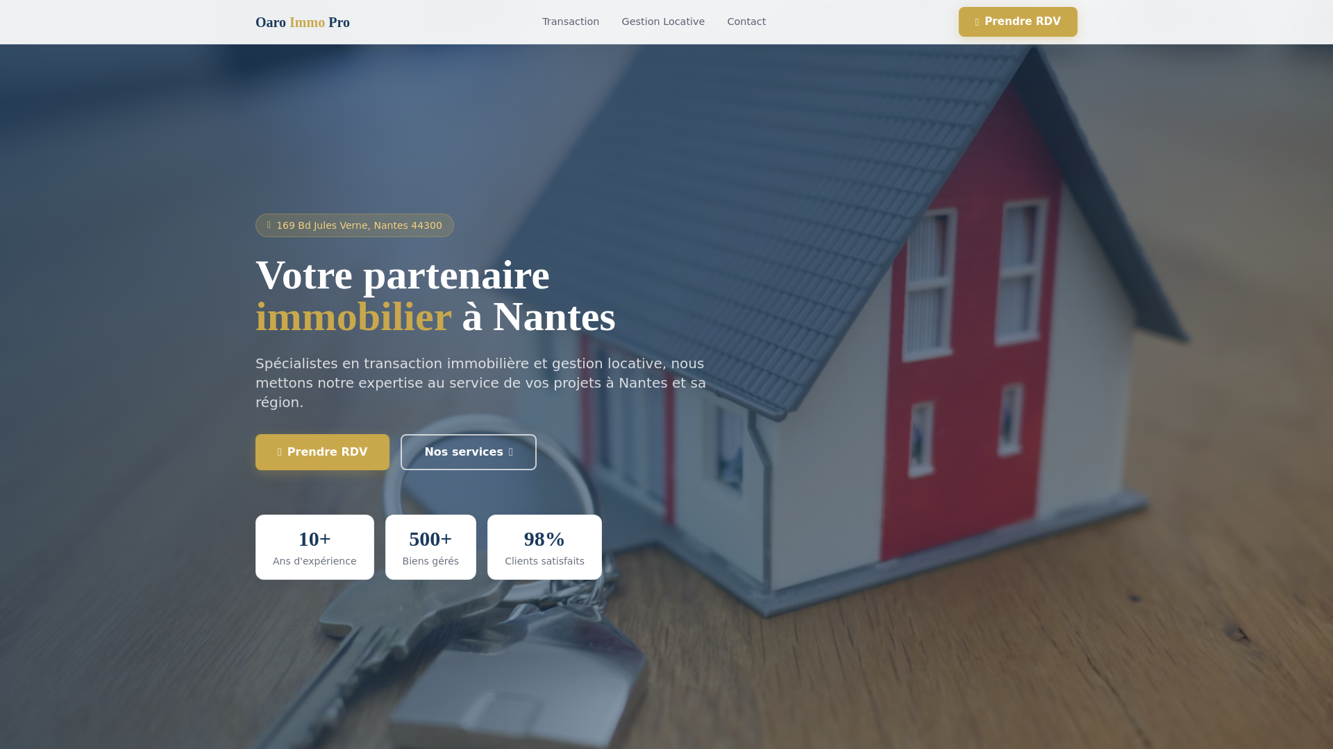 website screenshot of https://oaro-immo-pro.pages.dev/