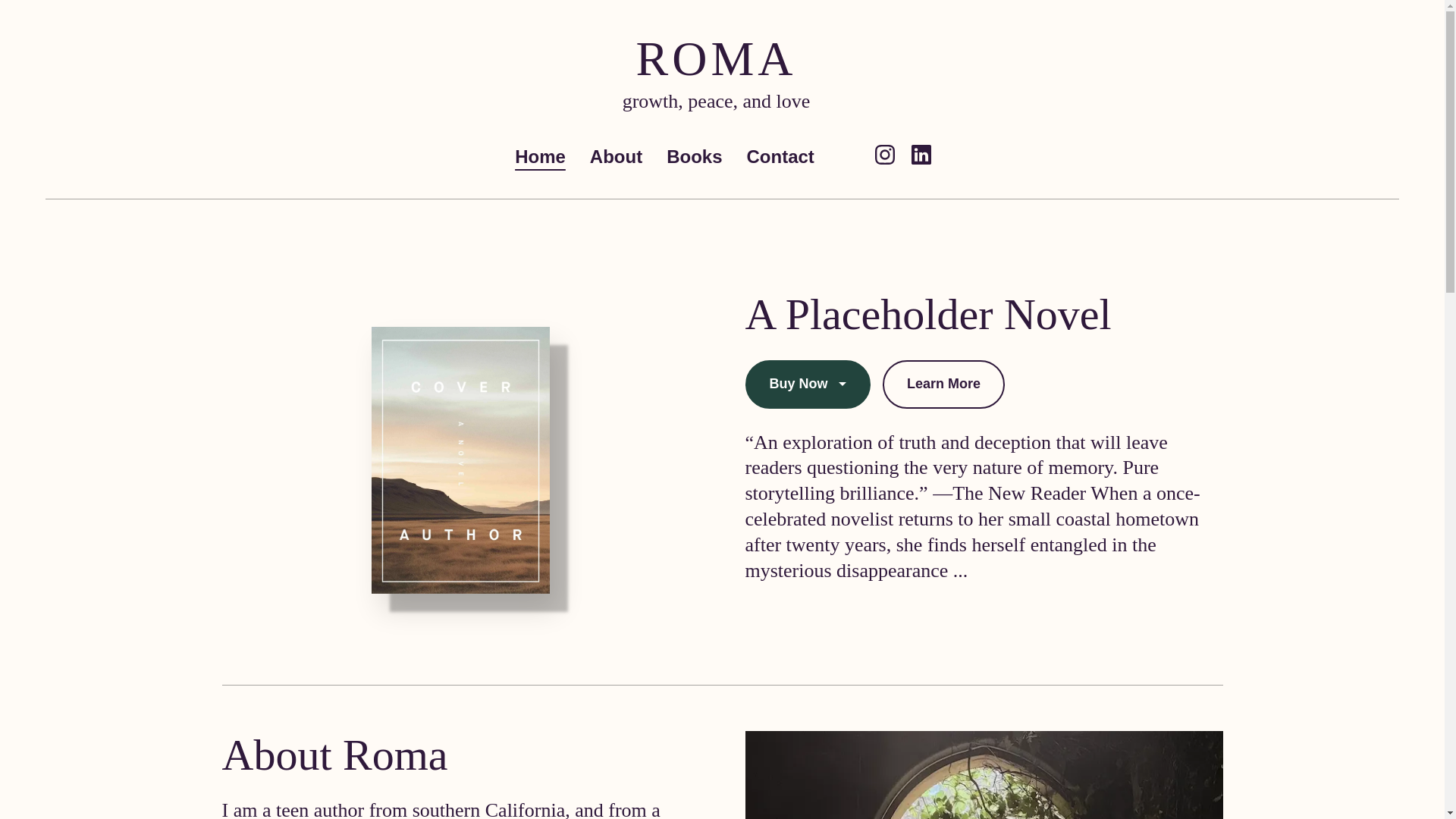 website screenshot of https://romaauthor.com/