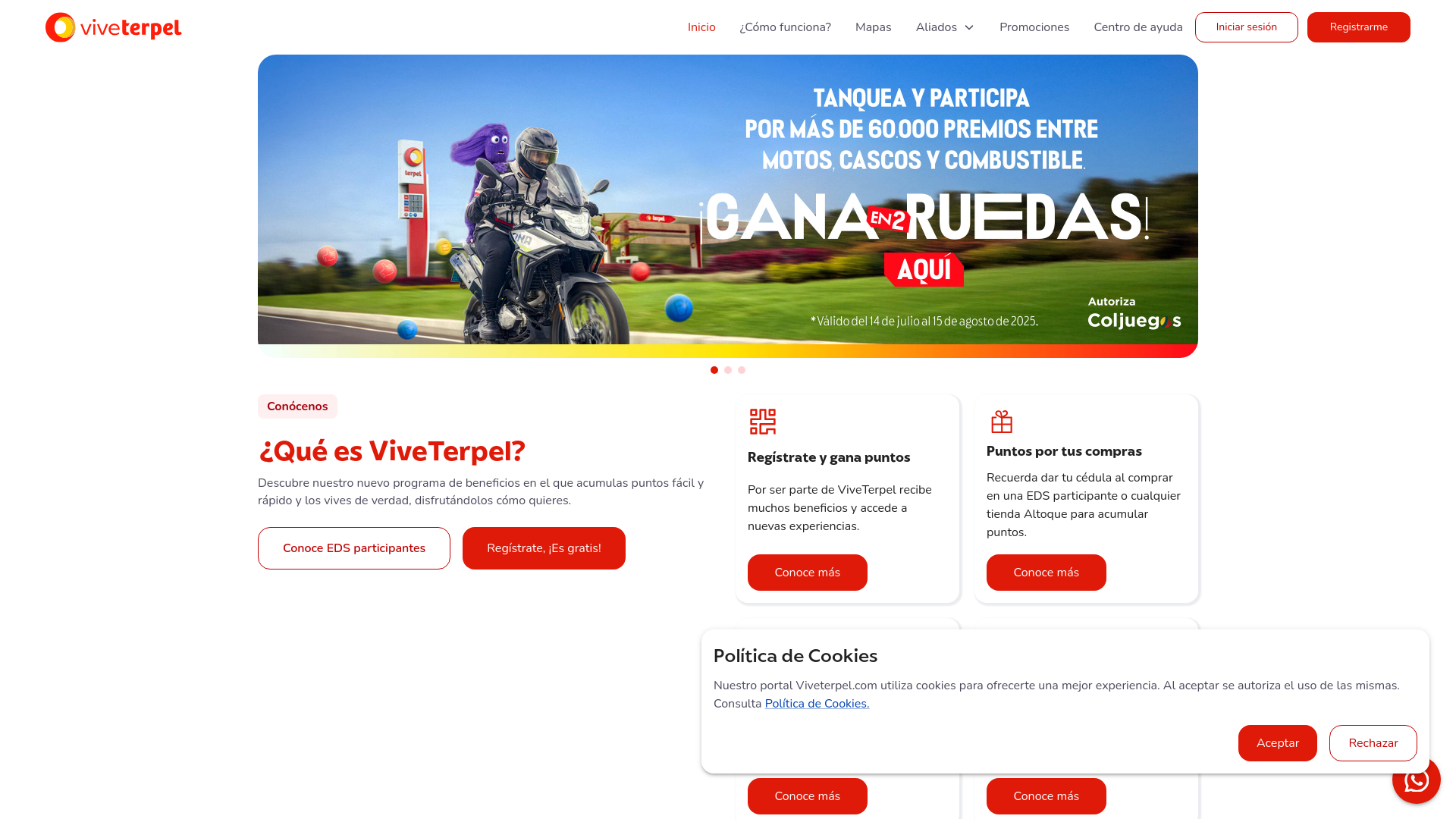 website screenshot of https://viveterpelodt.shop/