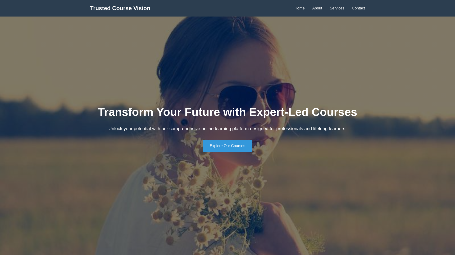 website screenshot of https://trustedcoursevision.digital/