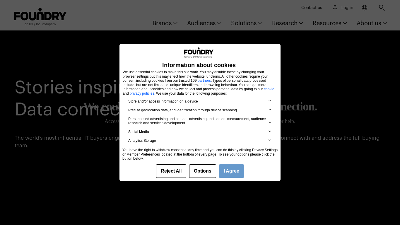 website screenshot of http://newsletters@foundryco.com/?subject=Unsubscribe%20me