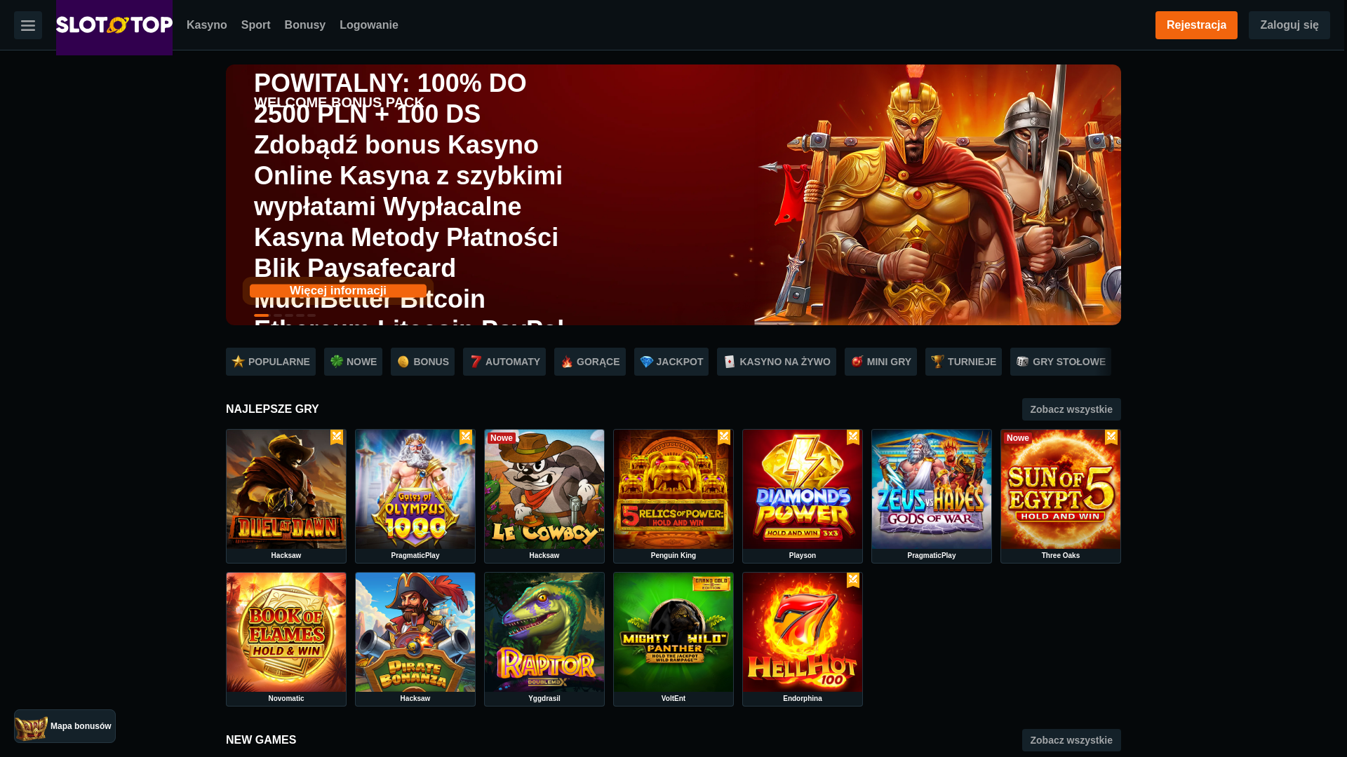 website screenshot of https://slototop.pl/