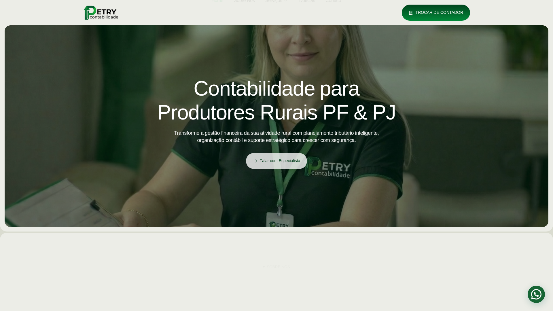 website screenshot of https://petrycont.com.br