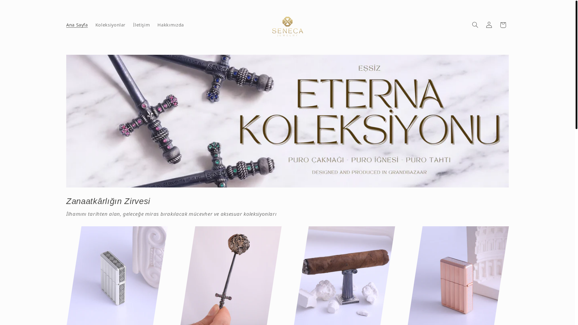 website screenshot of https://senecajewellery.tr/