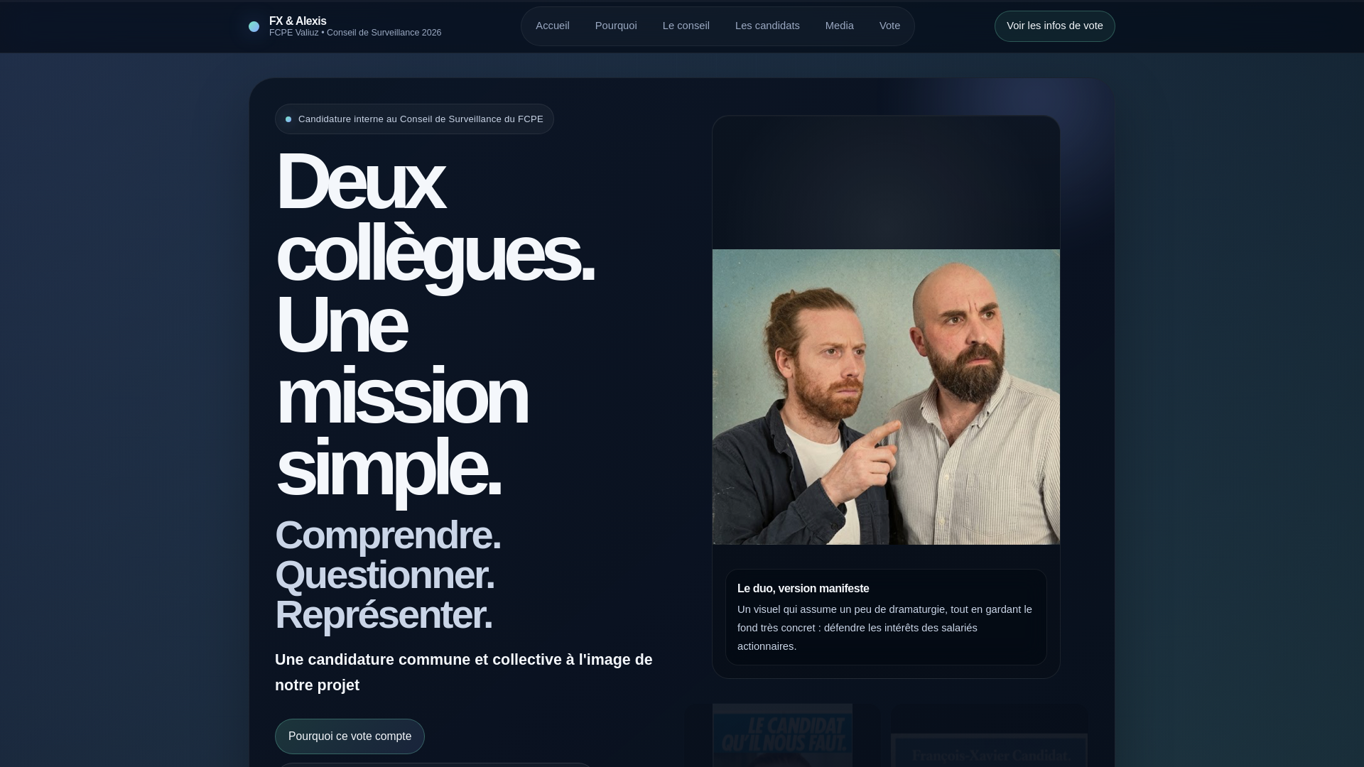 website screenshot of https://pourlecollectif.ch/