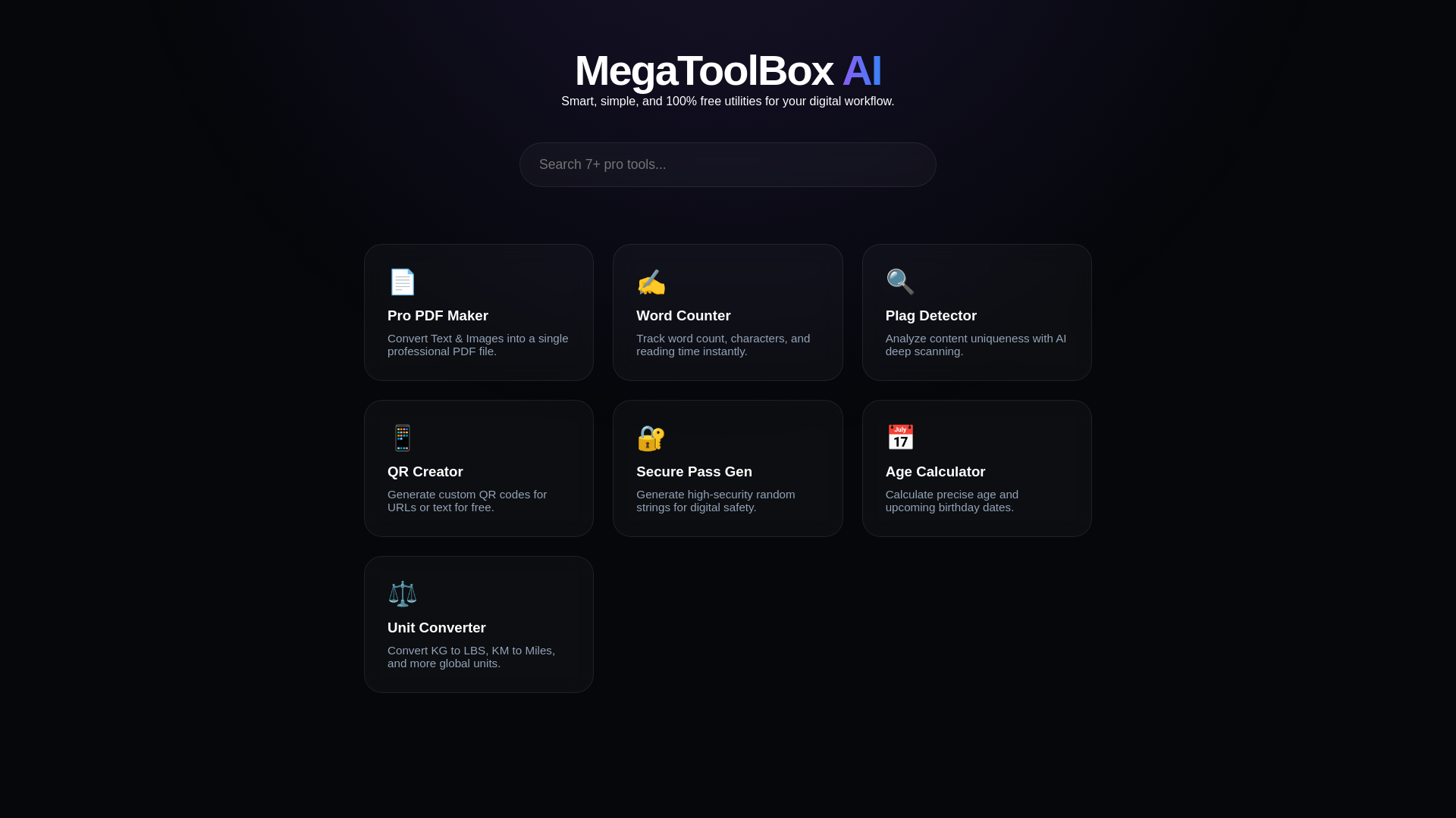 website screenshot of https://megatoolbox.pages.dev/