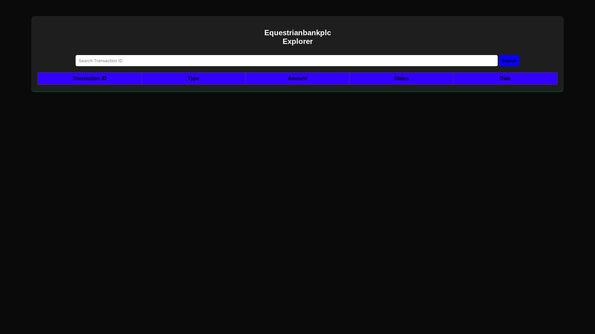 website screenshot of https://equestrianbankplcblockexplorer.pages.dev/