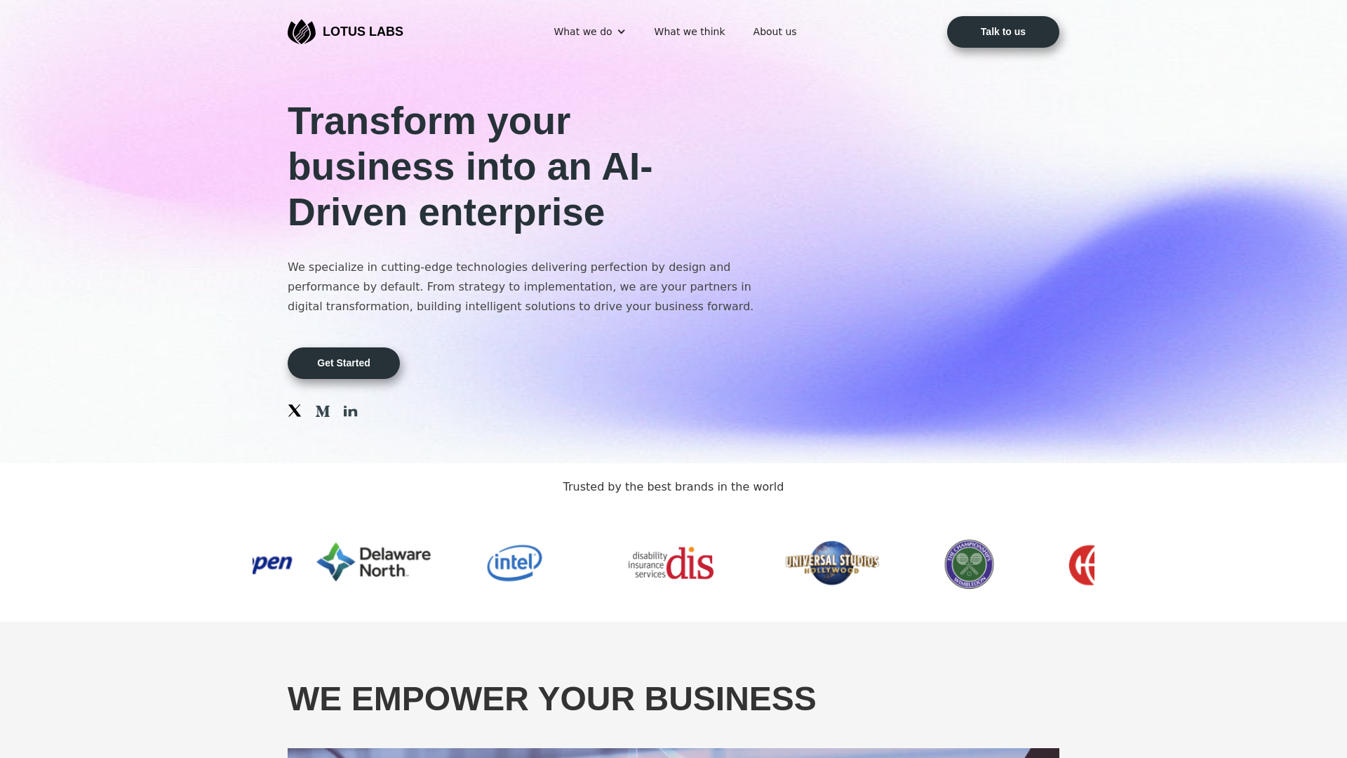 website screenshot of https://getlotuslabsmail.com/