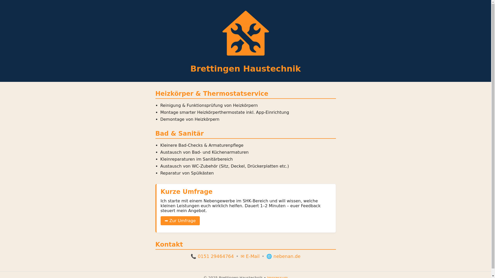 website screenshot of https://brettingen-haustechnik.de/