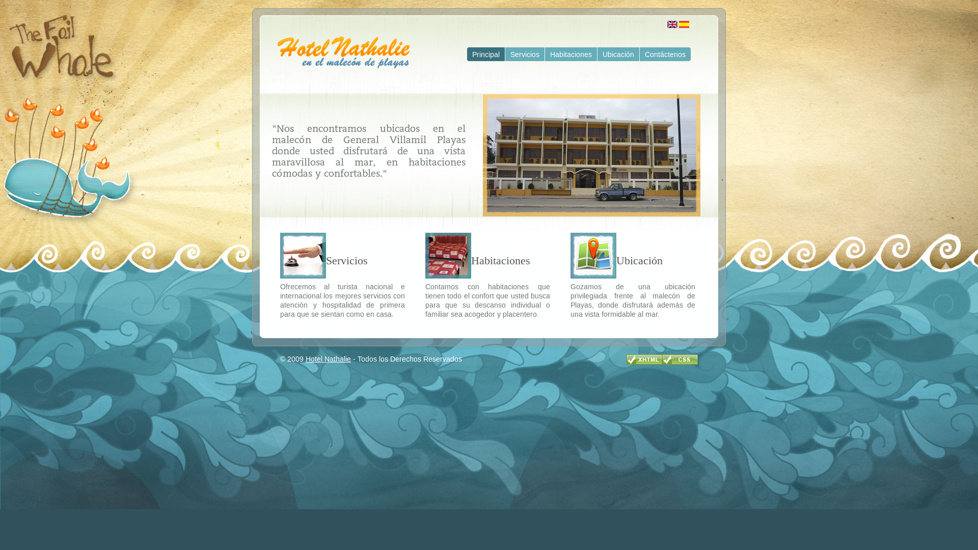 website screenshot of https://hotelnathalie.pages.dev/