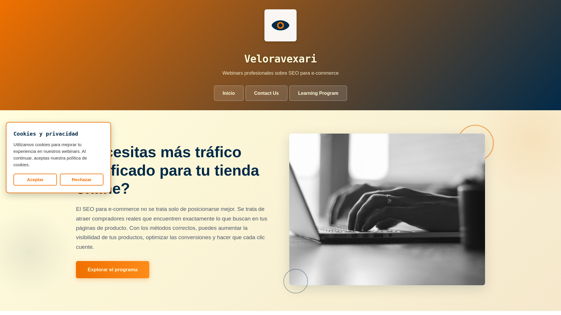 website screenshot of https://veloravexari.sbs/