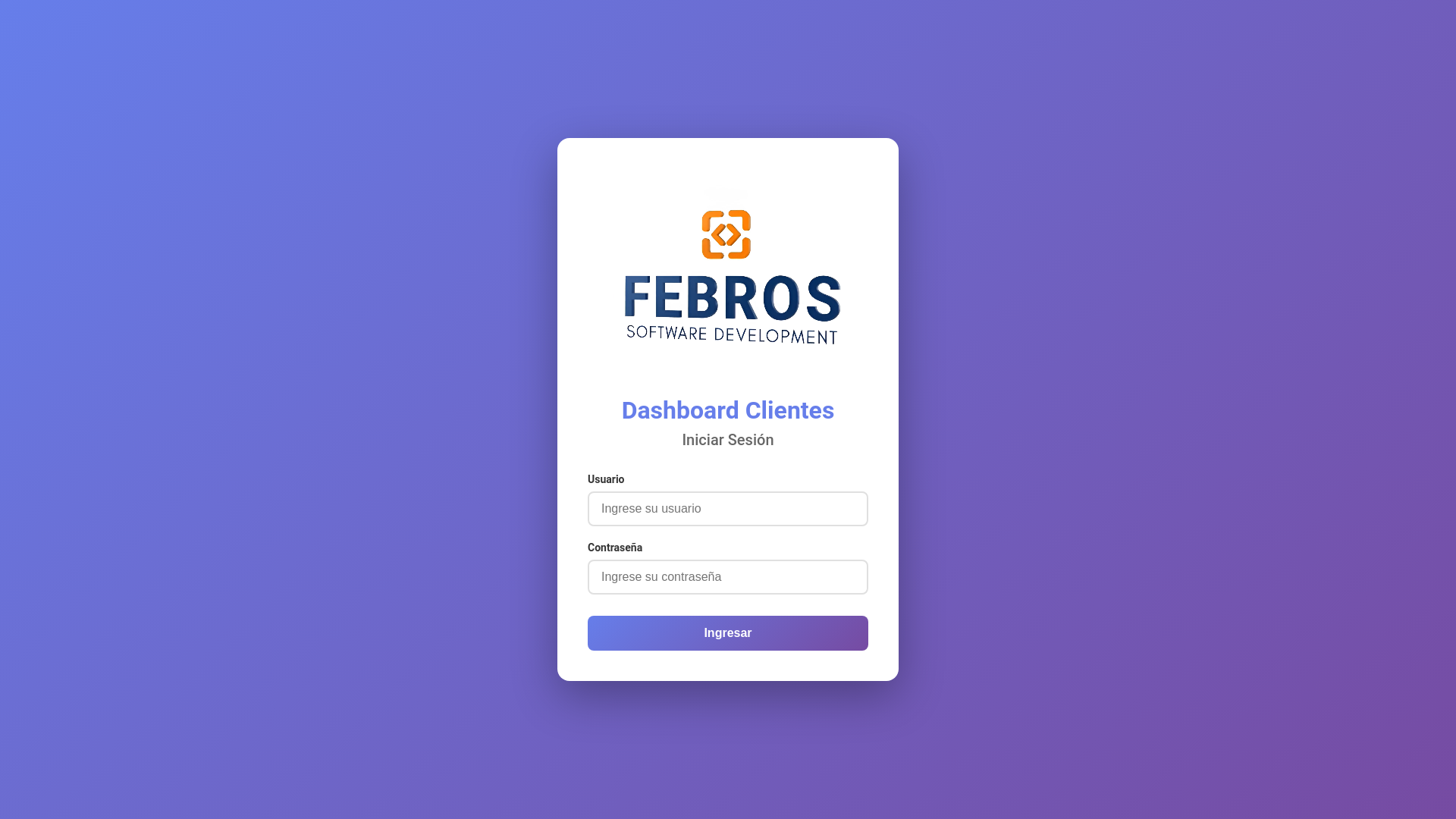 website screenshot of https://dashboardclientes.pages.dev/