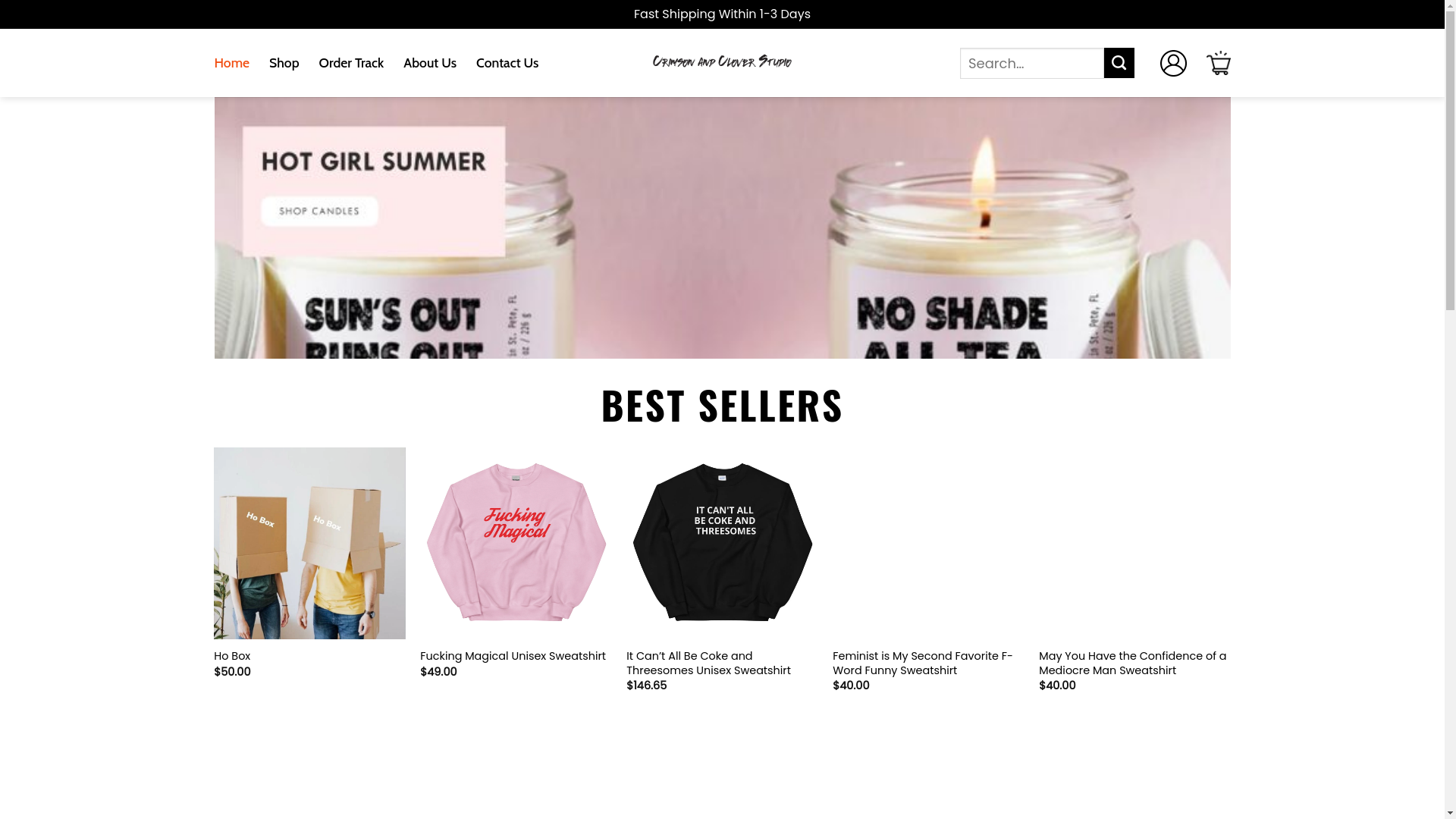 website screenshot of https://procrimsonandcloverstudio.shop/