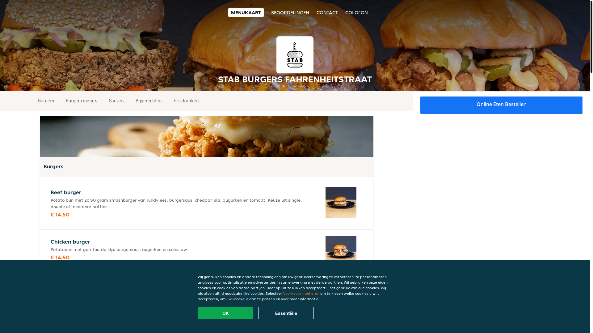 website screenshot of https://stabburgersdenhaag.nl/