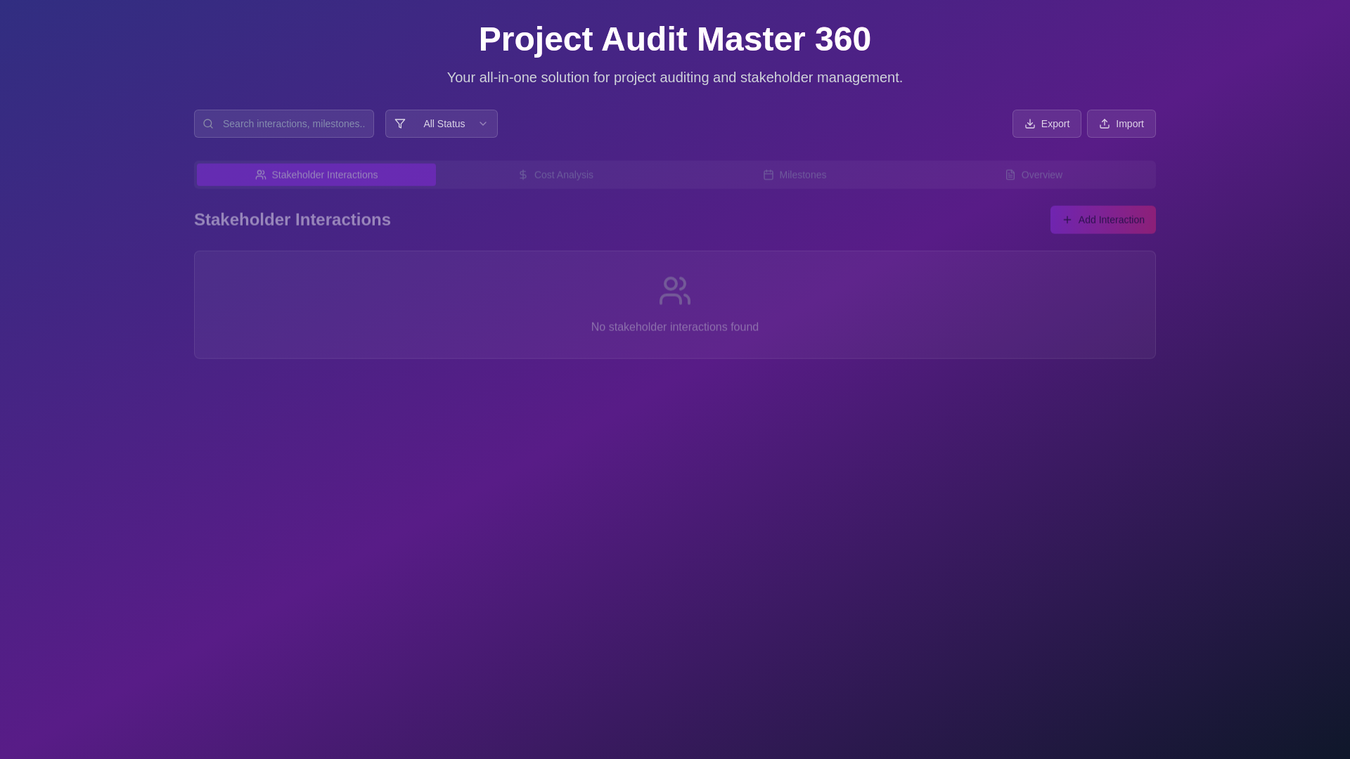 website screenshot of https://projectauditmaster360.com/