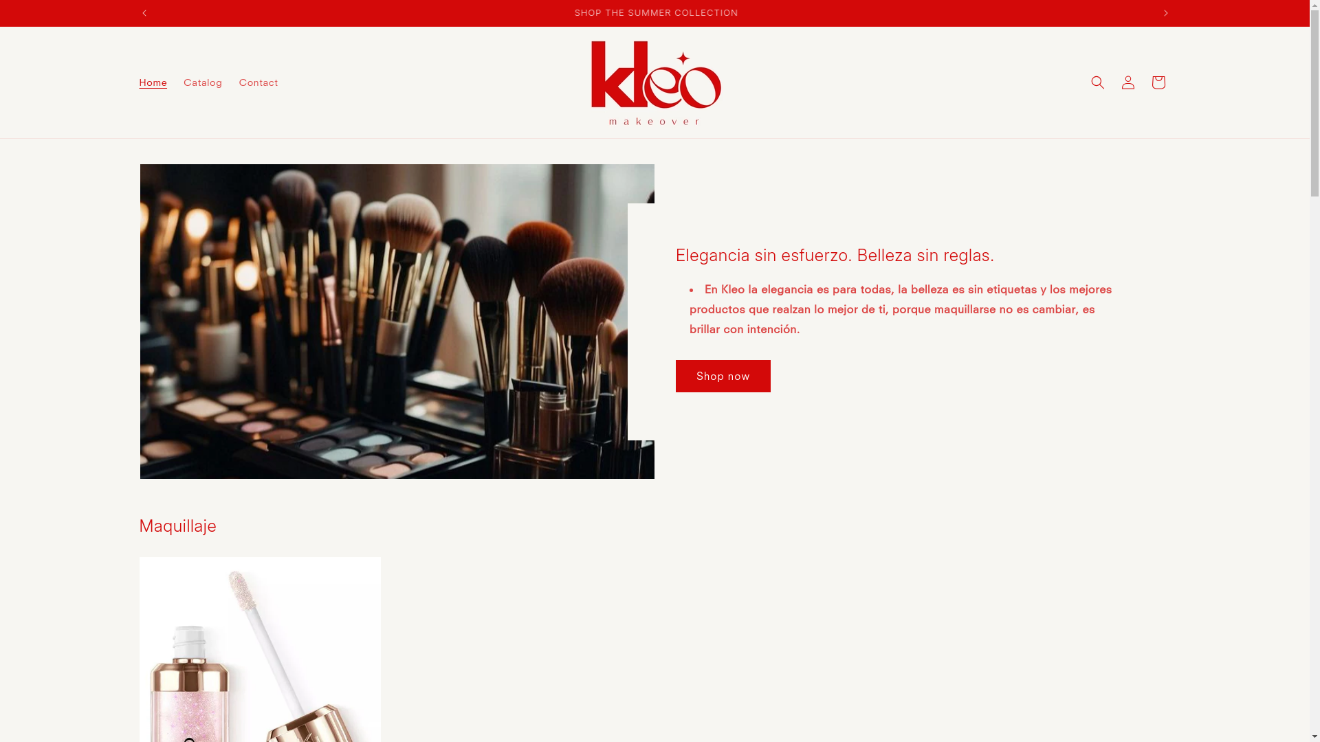 website screenshot of https://kleostoremx.com/