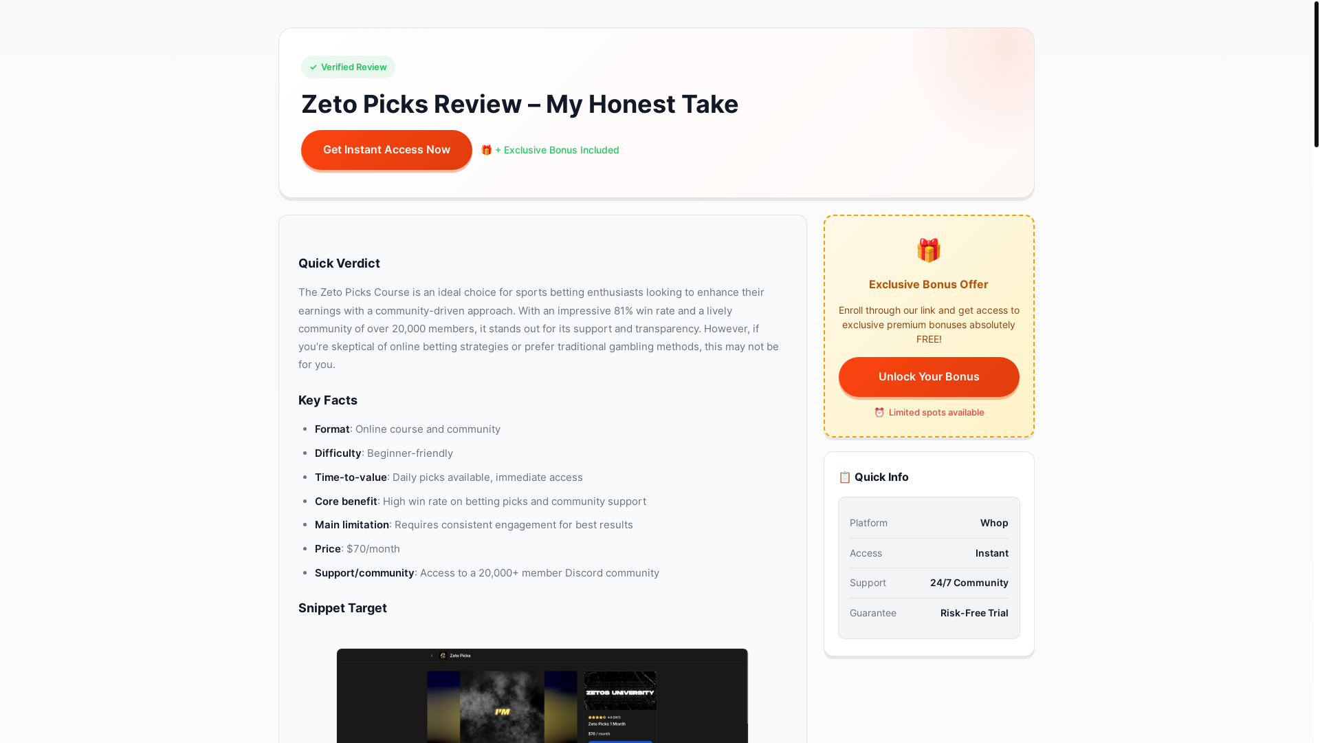website screenshot of https://zeto-picks-review.pages.dev/