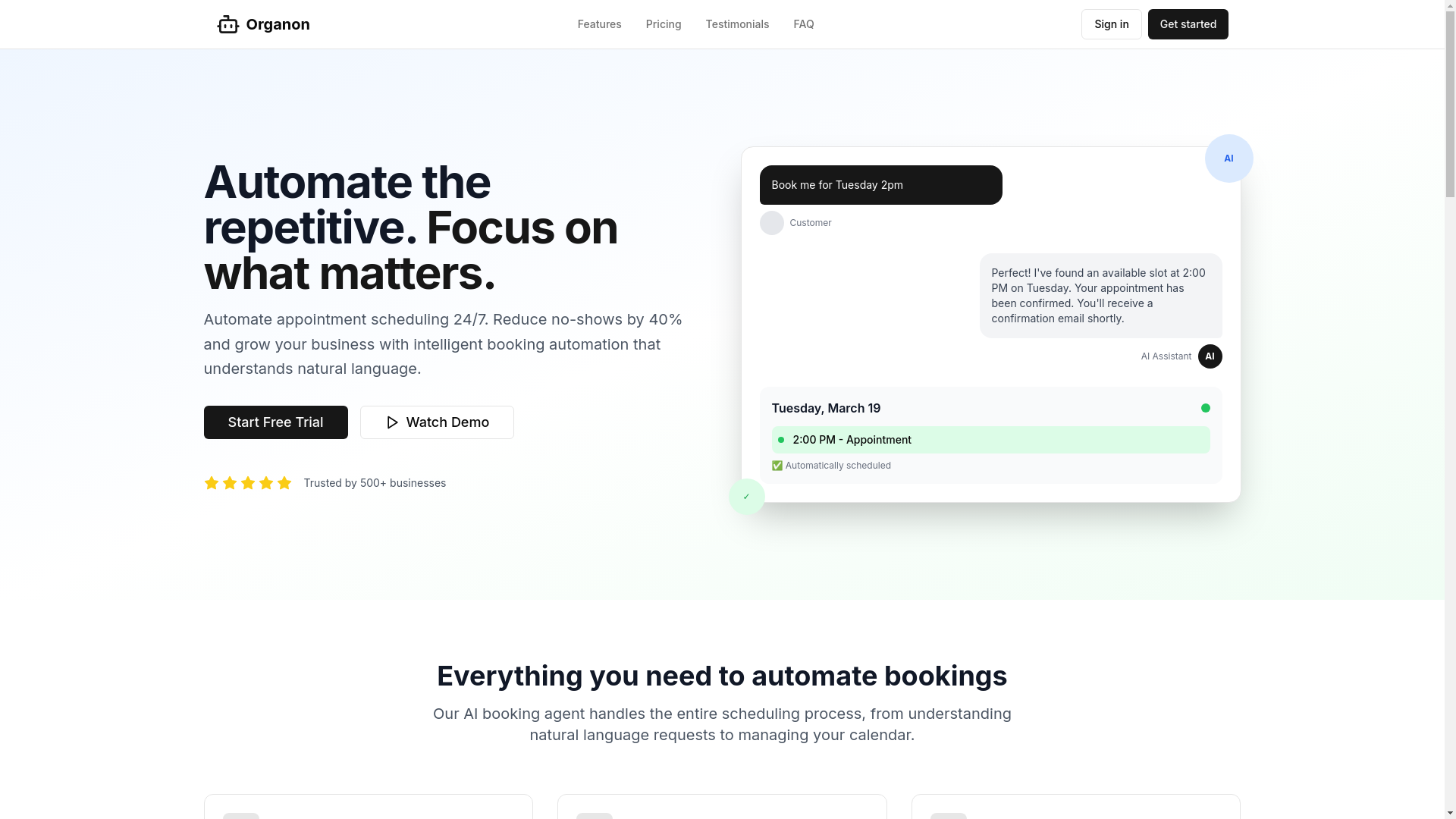 website screenshot of https://organonai.org/