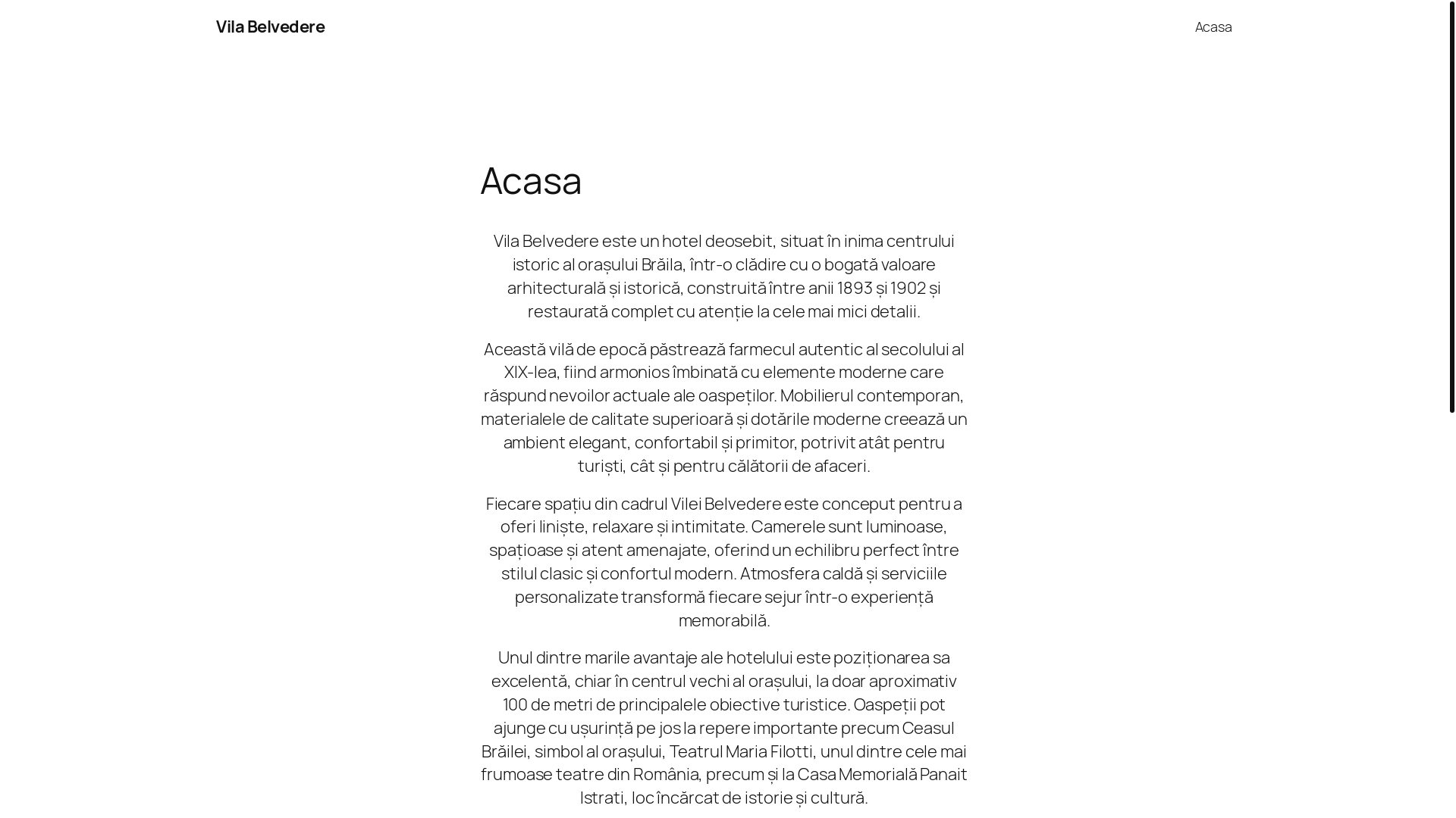 website screenshot of https://belvederebraila.ro/