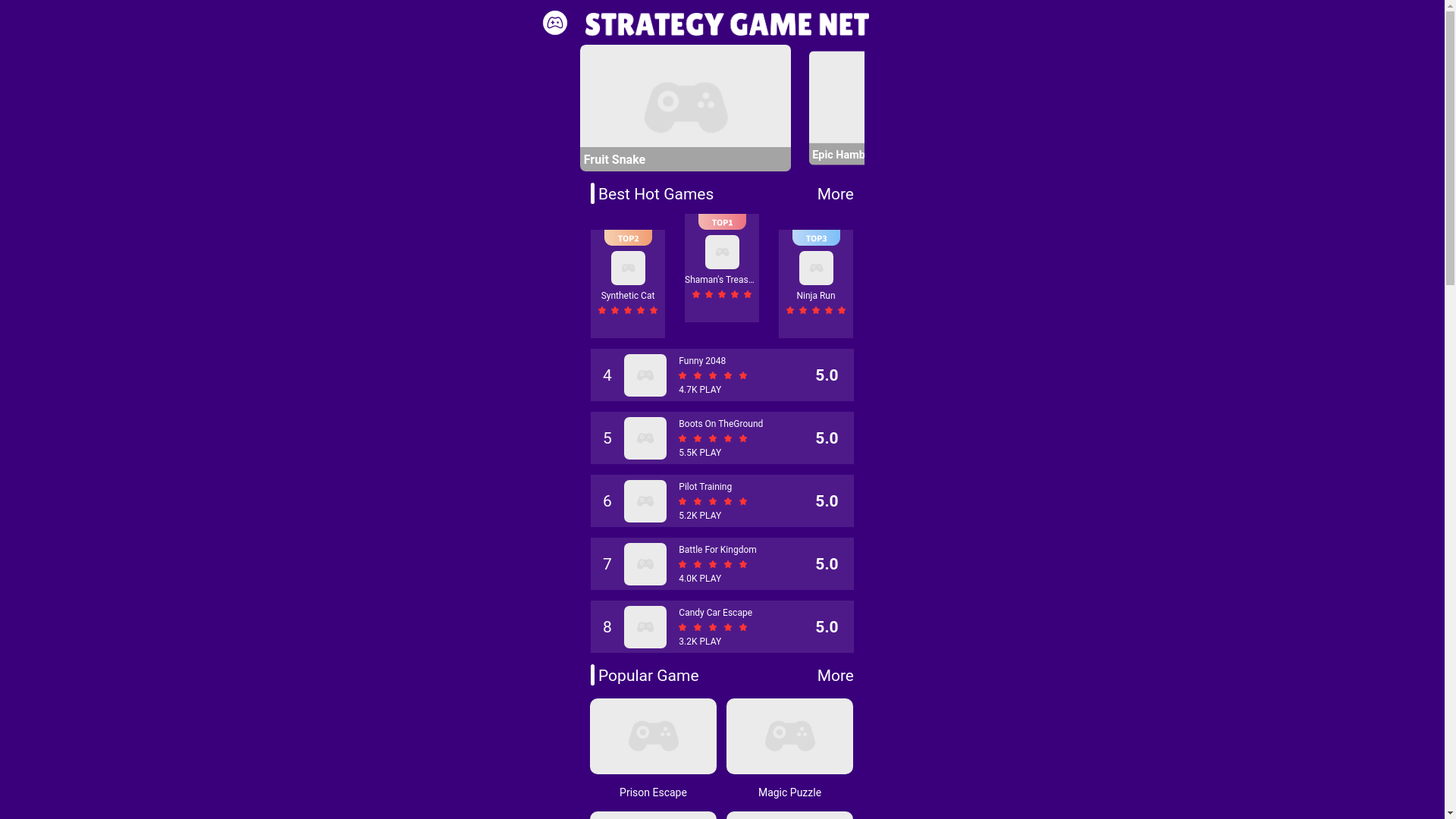 website screenshot of https://strategygamenet.com/