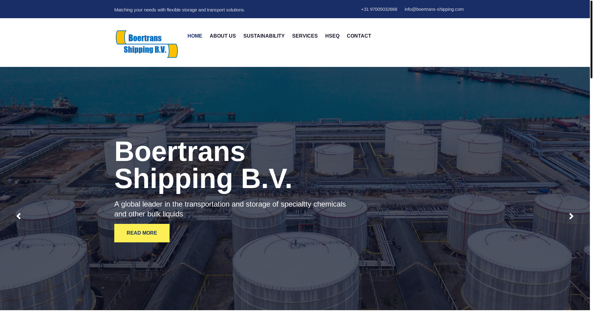 website screenshot of https://boertrans-shipping.com/