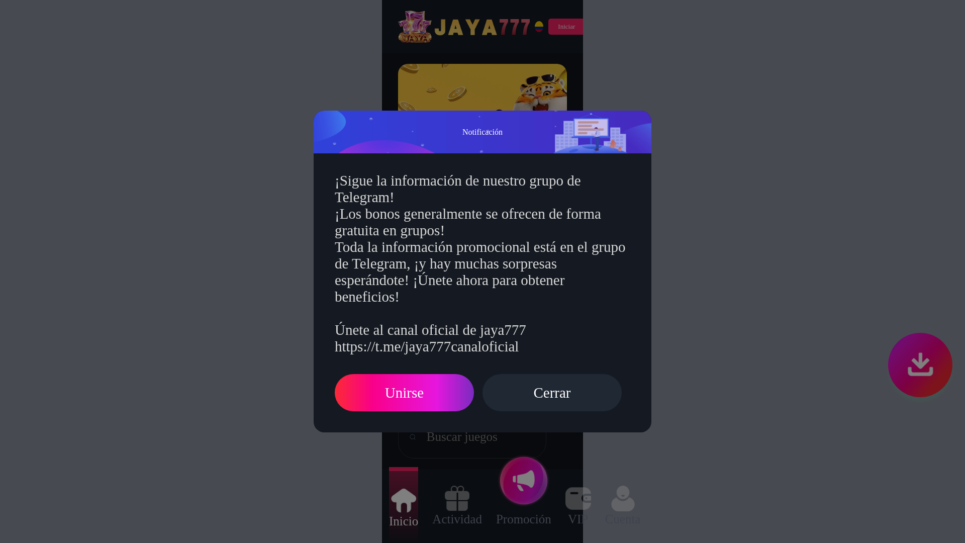 website screenshot of https://jaya778.com/