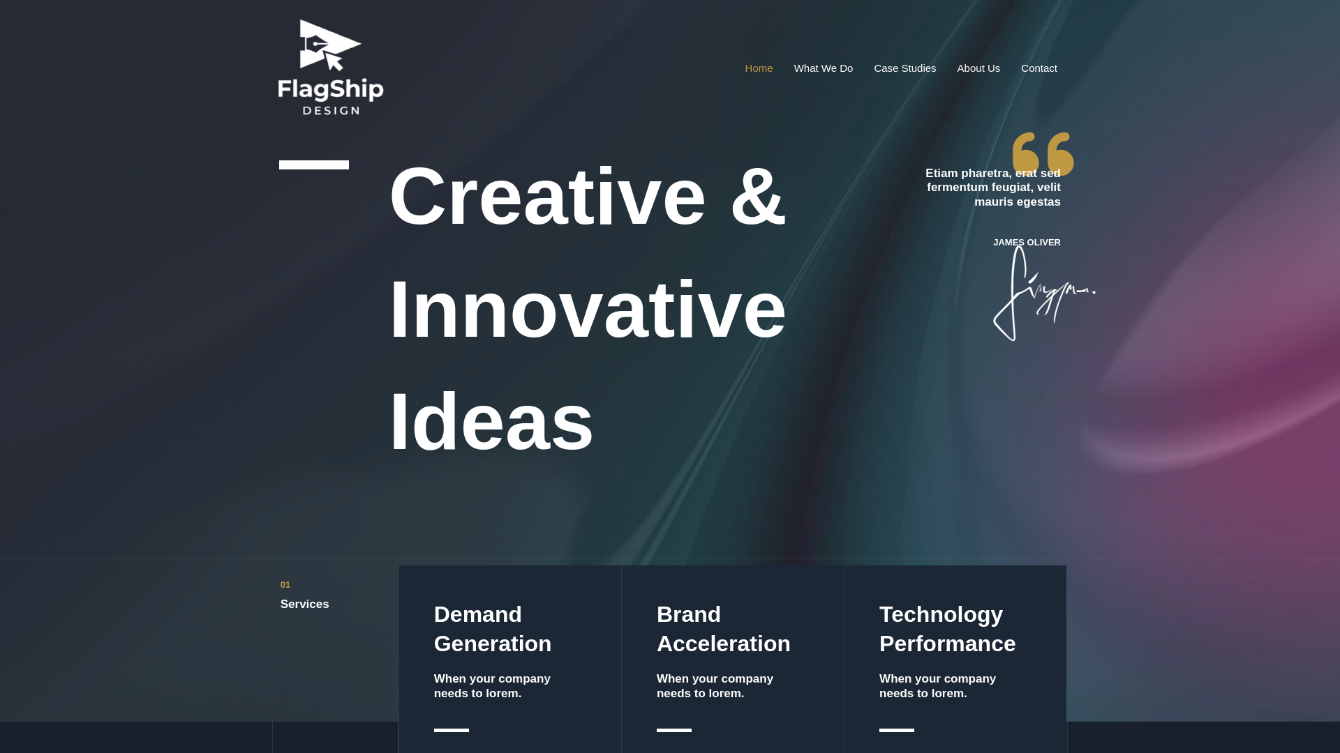 website screenshot of https://flagshipdesign.net/