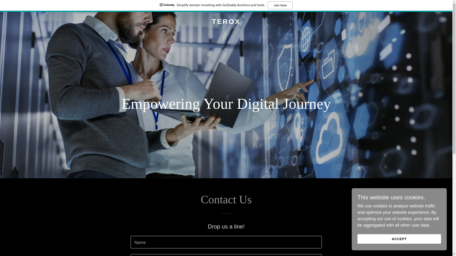 website screenshot of https://terox.co.uk/