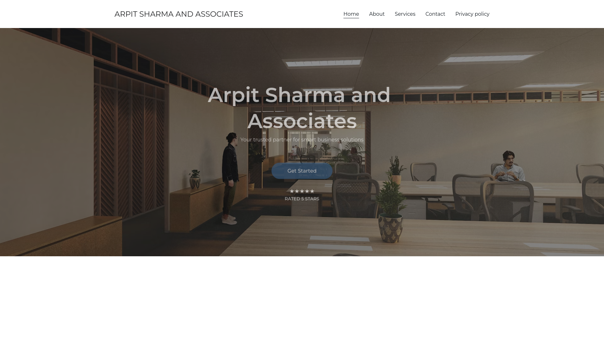 website screenshot of https://arpitsharmaandassociates.shop/
