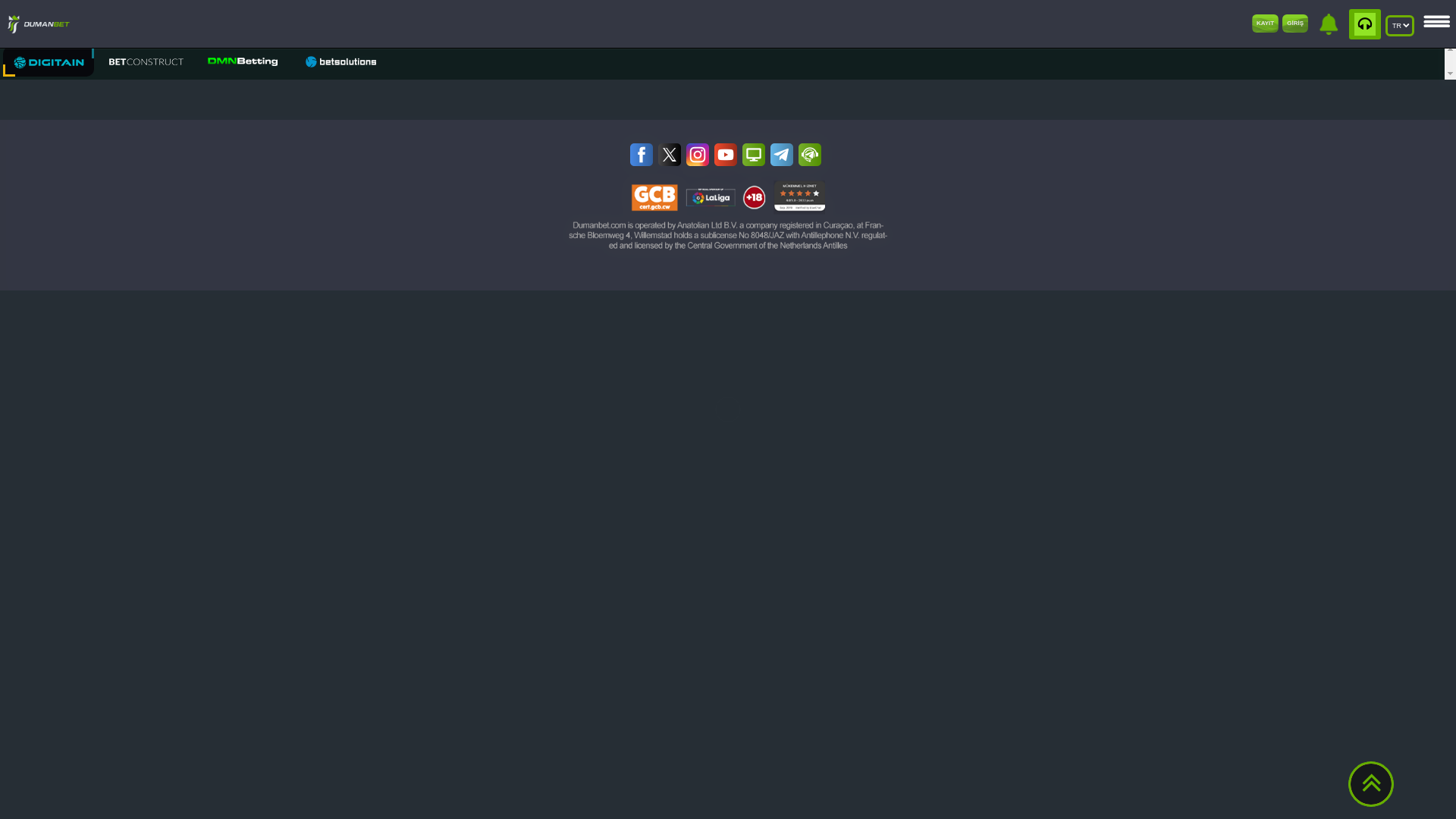 website screenshot of https://dumanbetl798.com/