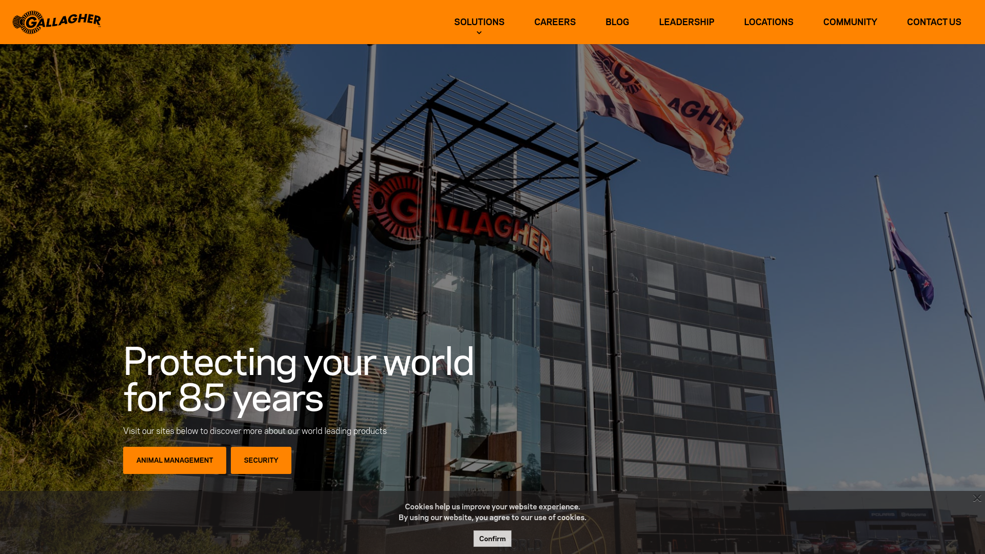 website screenshot of https://www.gallagher.com/