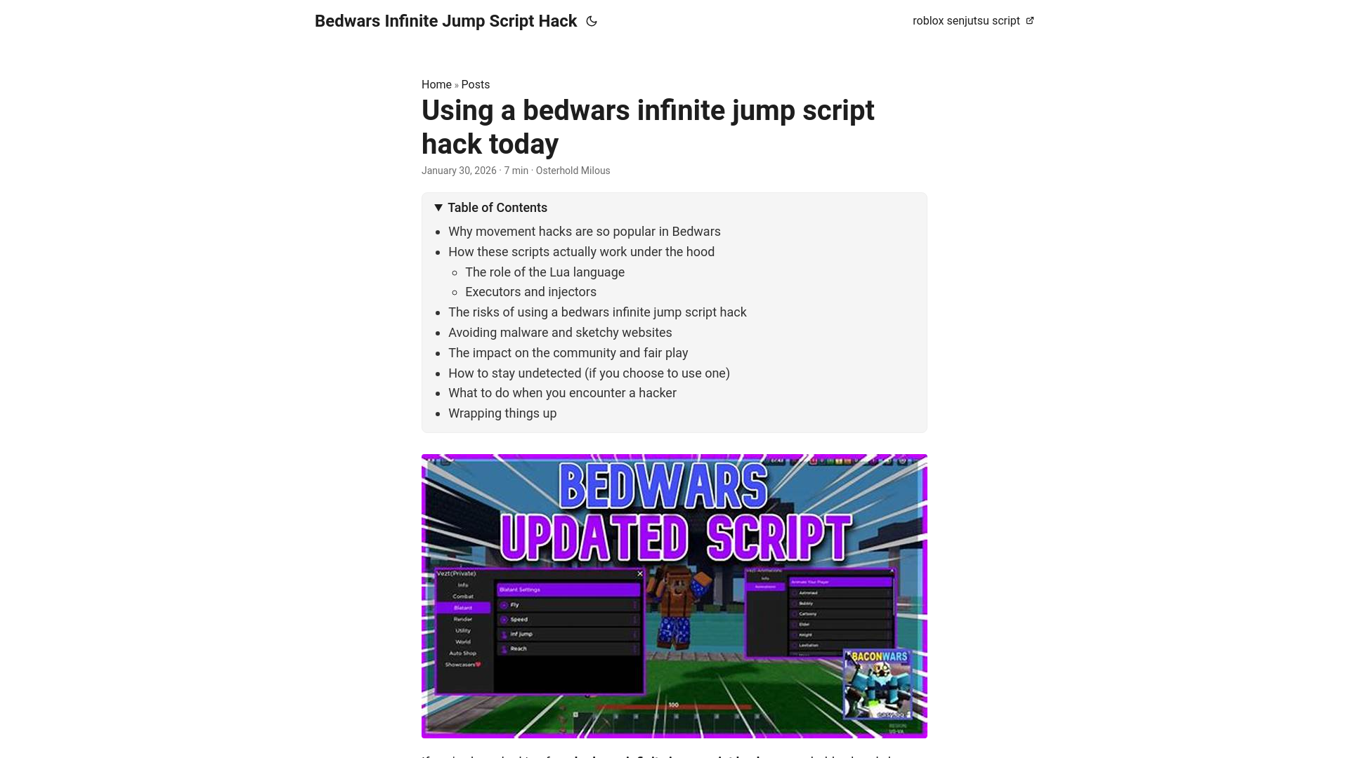 website screenshot of https://bedwars-infinite-jump-script-hack.pages.dev/