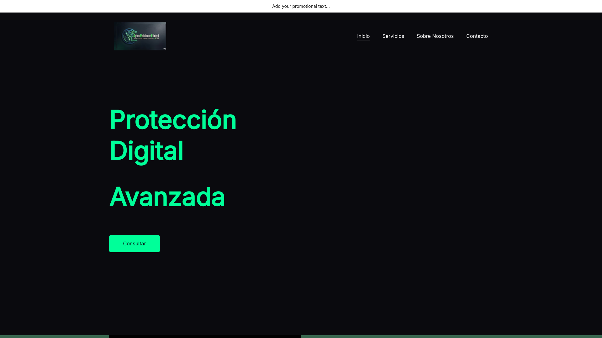 website screenshot of https://cybervalidationethical.com/