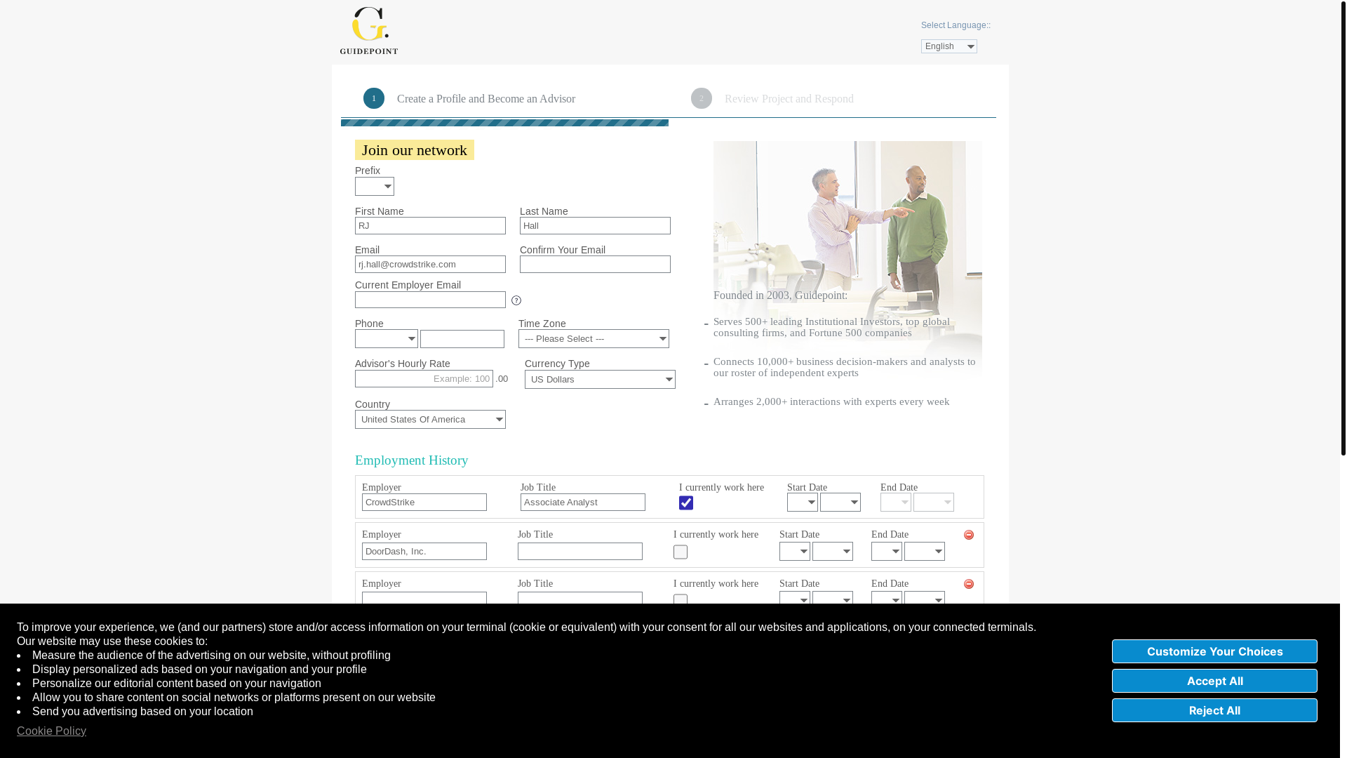 website screenshot of https://new.guidepointglobaladvisors.com/apply/expressleadcombined?k=3RgMKfuZnpmprLkyf3HDzloZQGKdOivLNsGlRUQBJY8oI.5GetoBmxTcTE