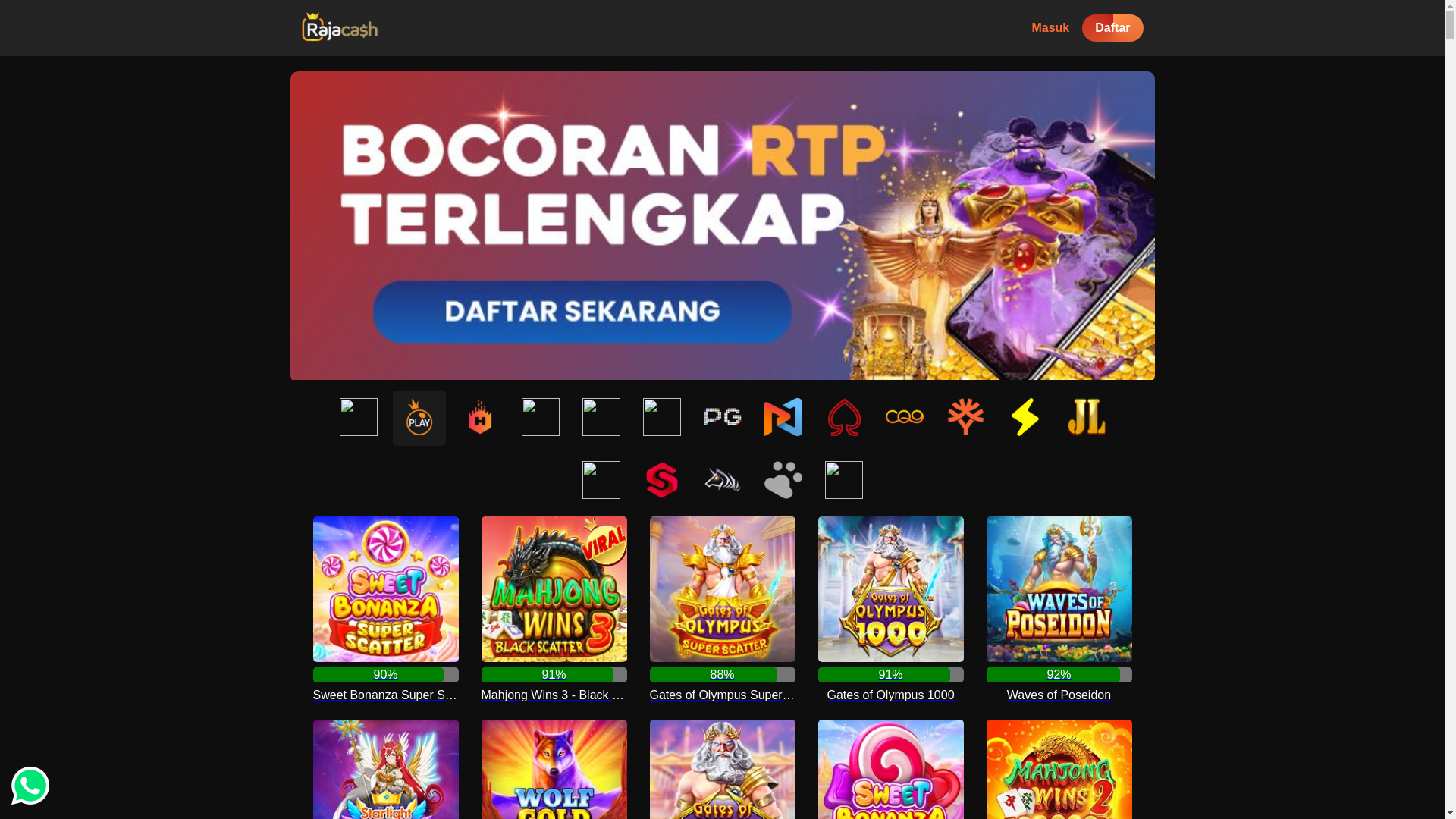 website screenshot of https://rtprajacash9a.space/