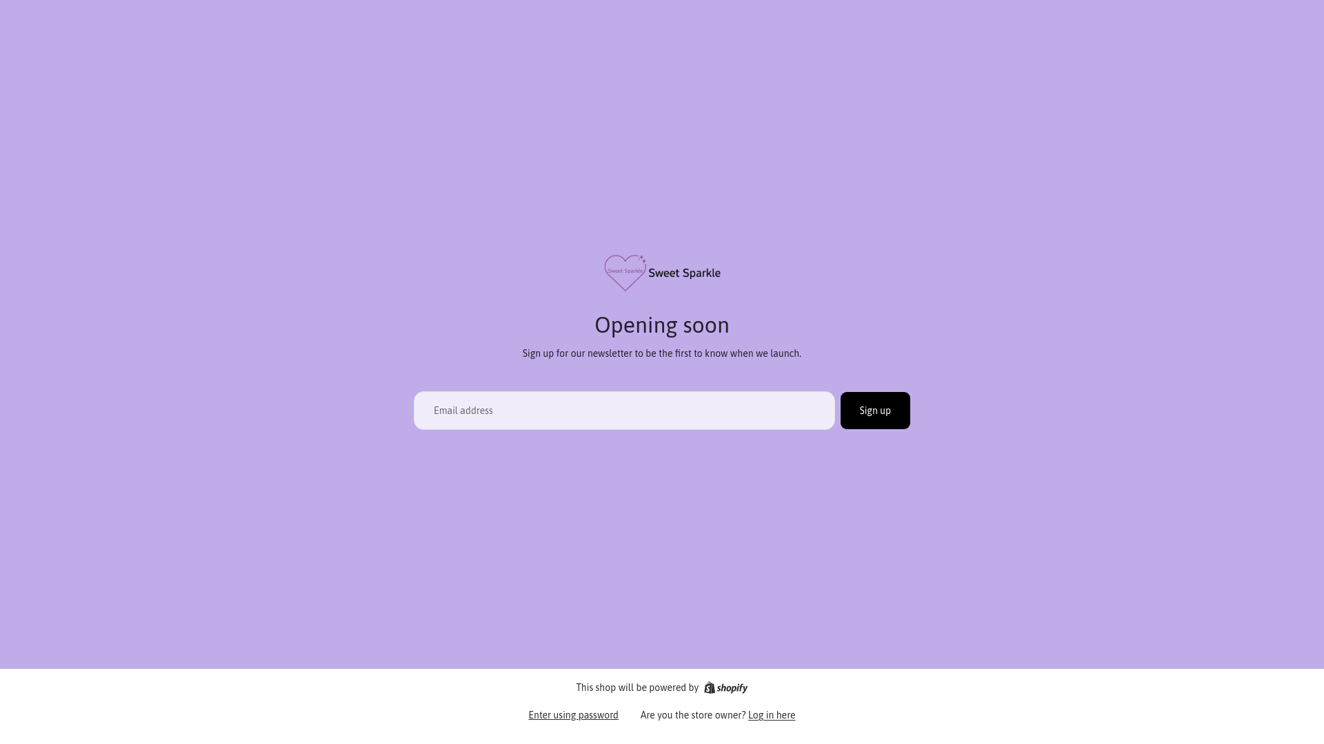 website screenshot of https://sweetsparkle.in