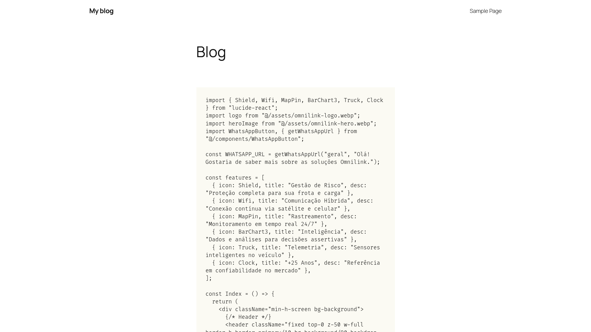 website screenshot of https://omnilinkrastreio.site/