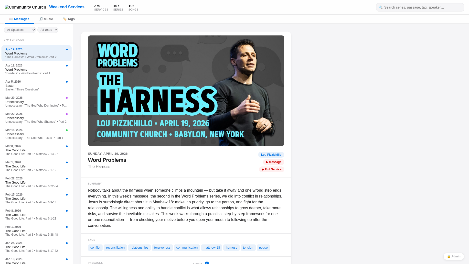 website screenshot of https://community-church-data.pages.dev/