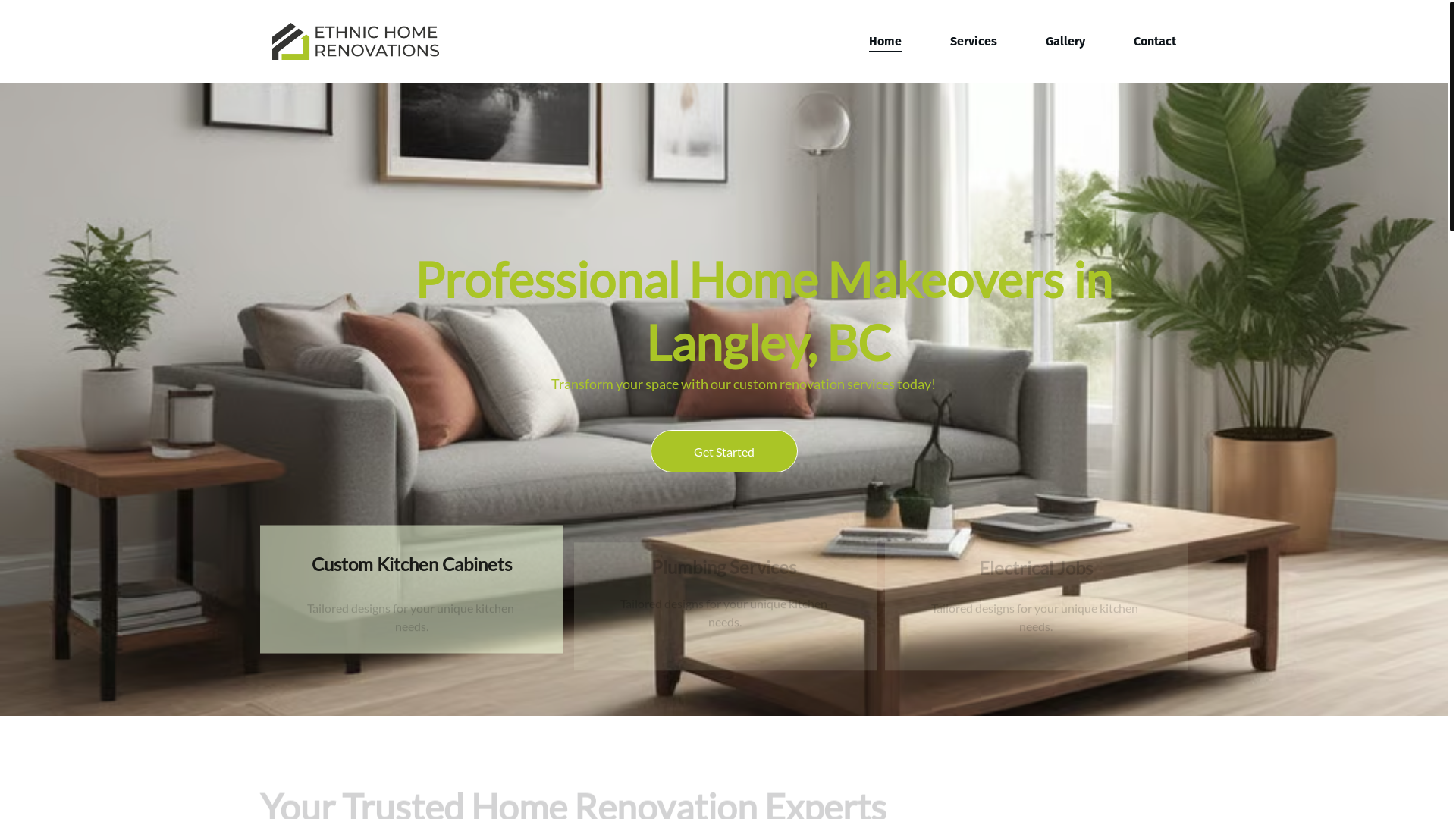 website screenshot of https://ethnichomereno.ca/