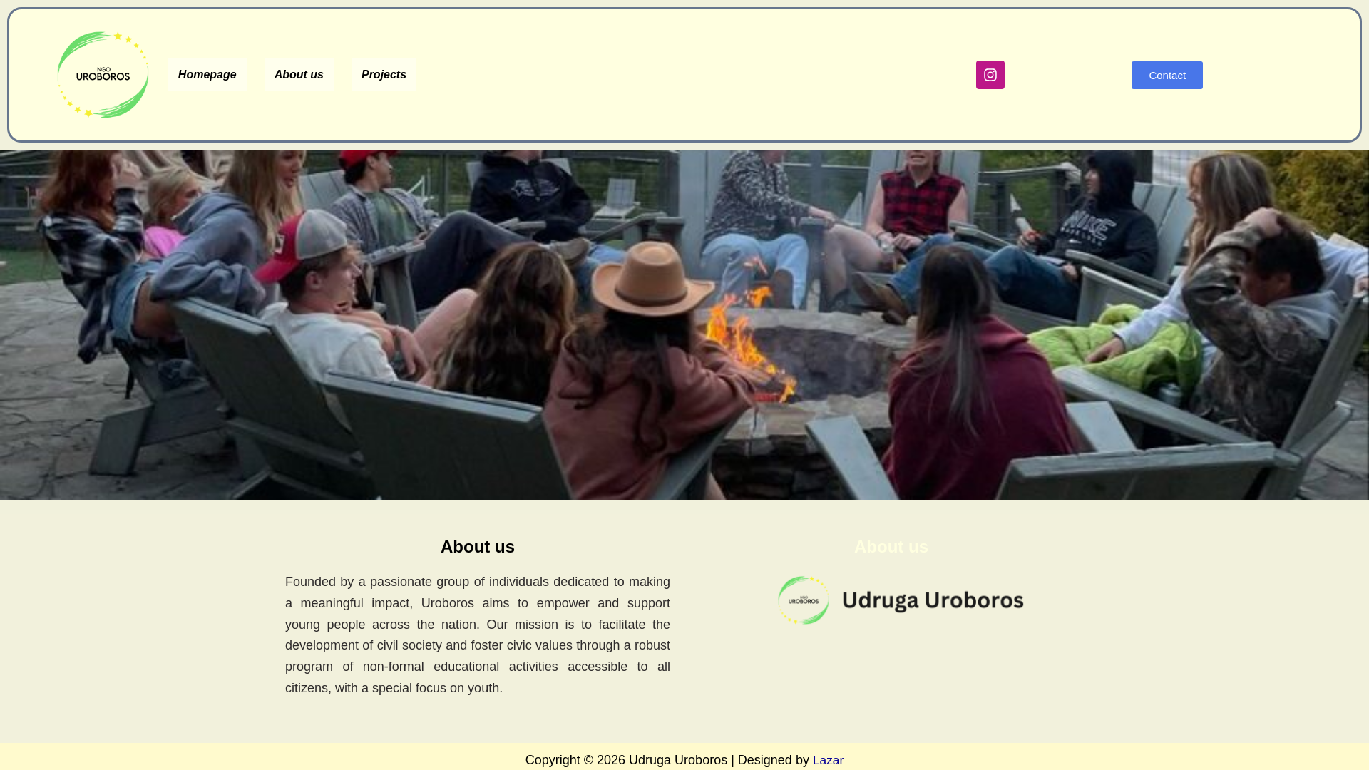 website screenshot of https://udrugauroboros.com/