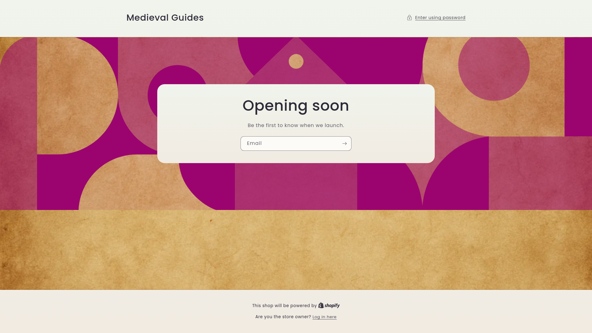 website screenshot of https://medievalguides.com/