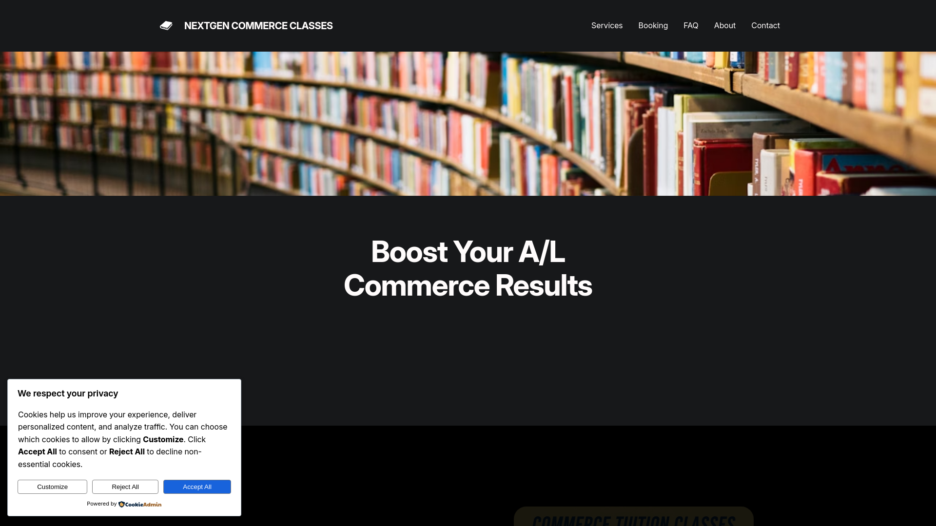 website screenshot of https://nextgencommerceclasses.store