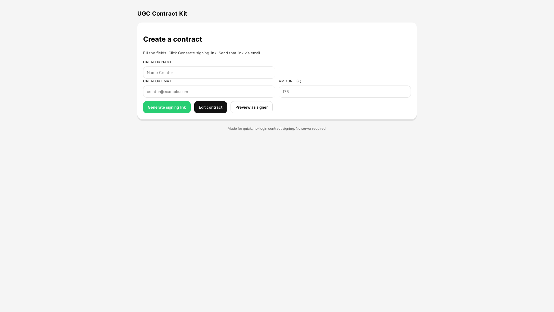 website screenshot of https://ugc-contract-kit.pages.dev/