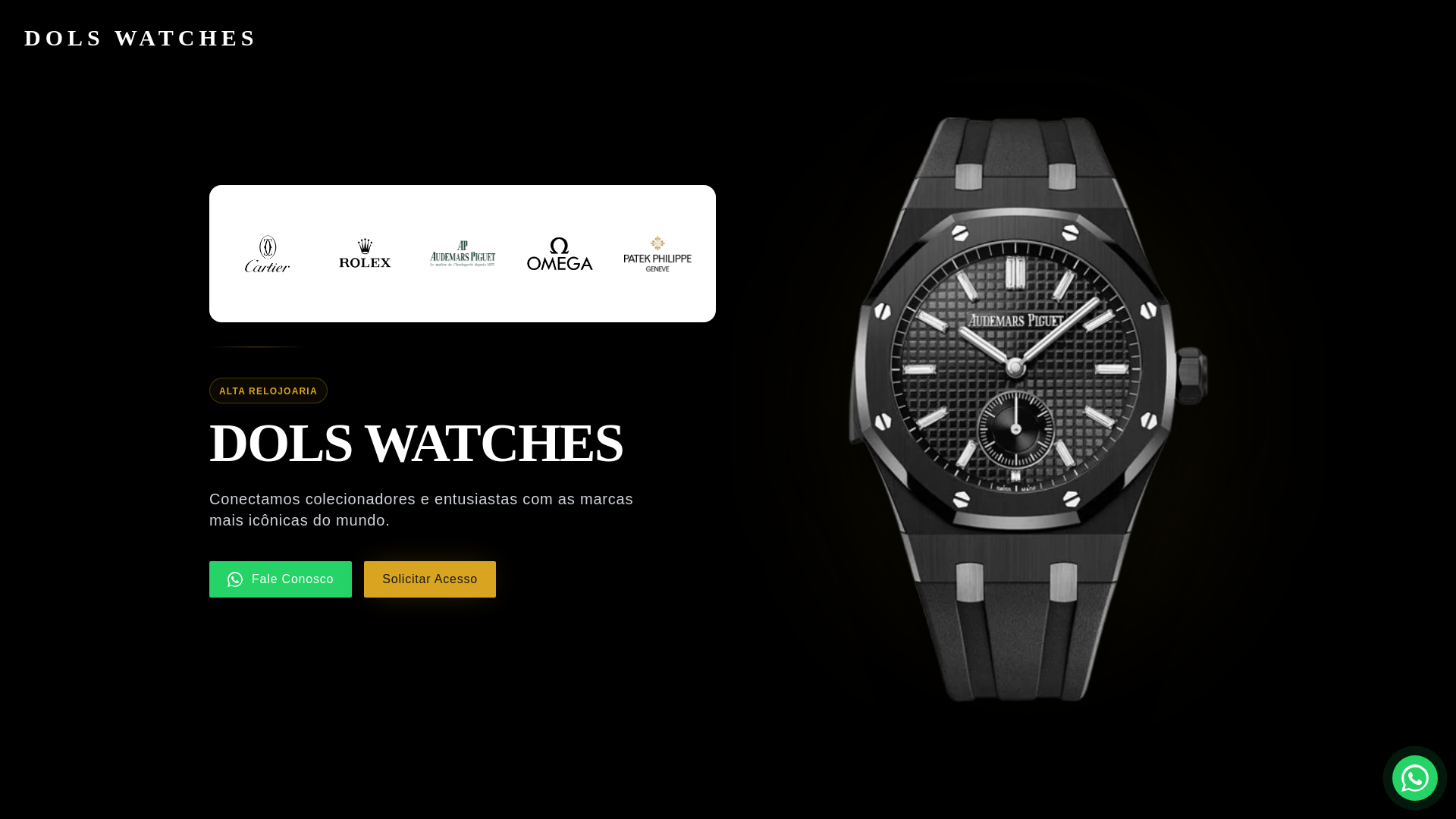 website screenshot of https://dolswatches.com.br/