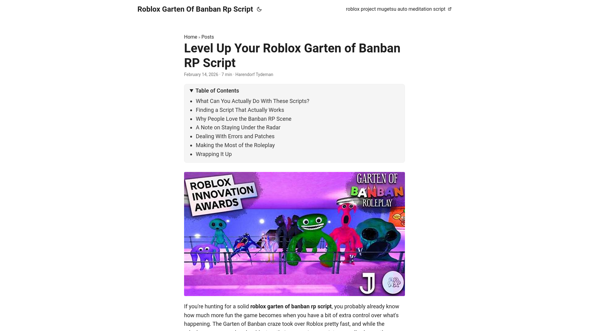 website screenshot of https://roblox-garten-of-banban-rp-script.pages.dev/