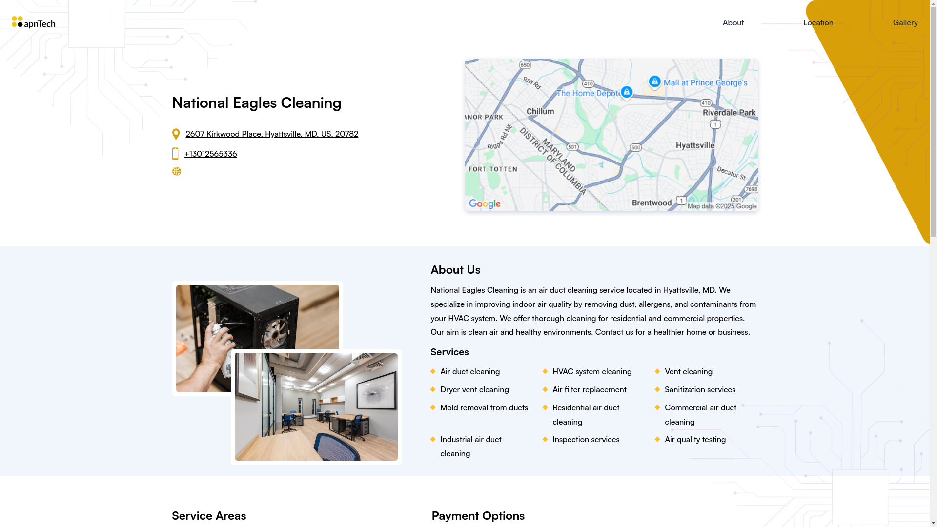 website screenshot of https://nationaleaglescleaning.online/