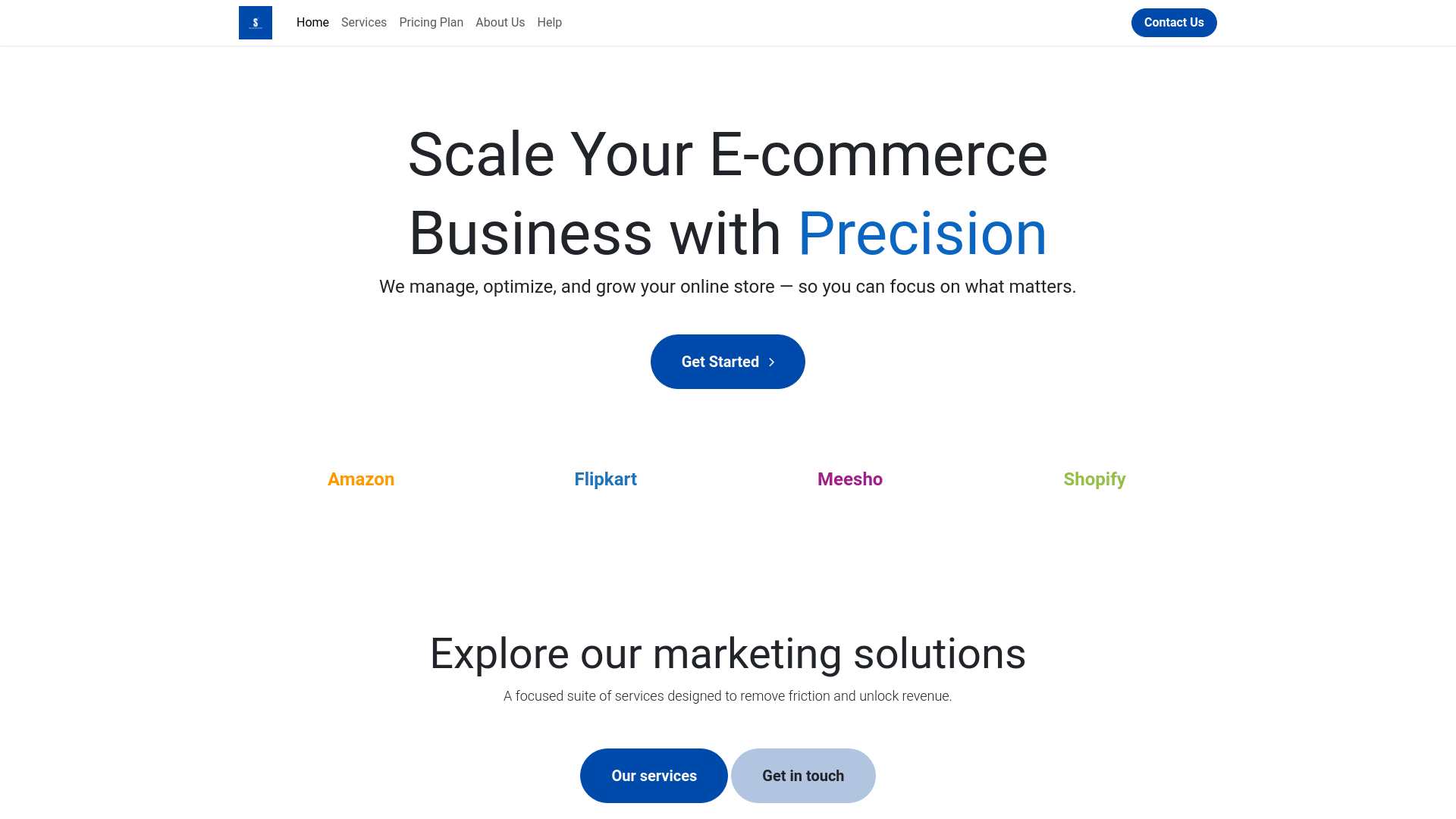 website screenshot of https://sellorasolutions.com/